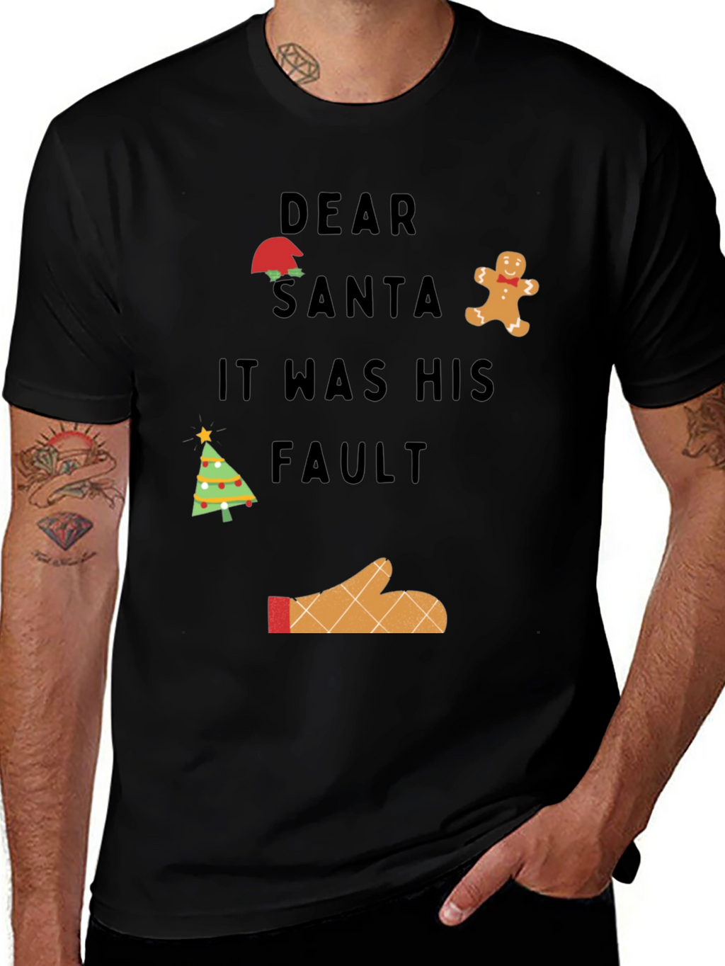 Camiseta Navideña Querido Santa Fue Su Culpa