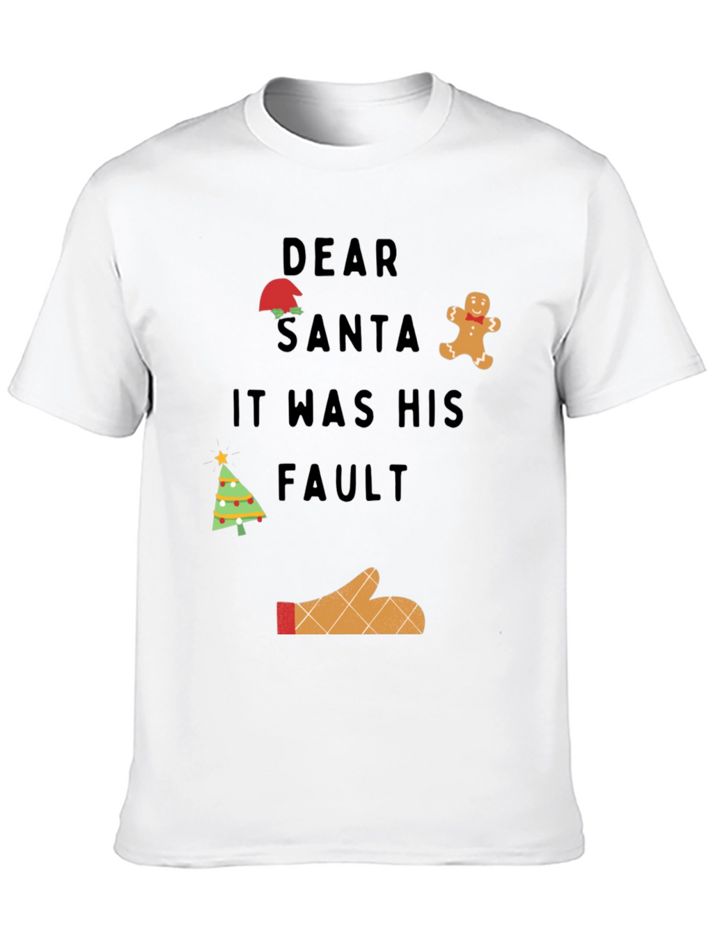Camiseta Navideña Querido Santa Fue Su Culpa
