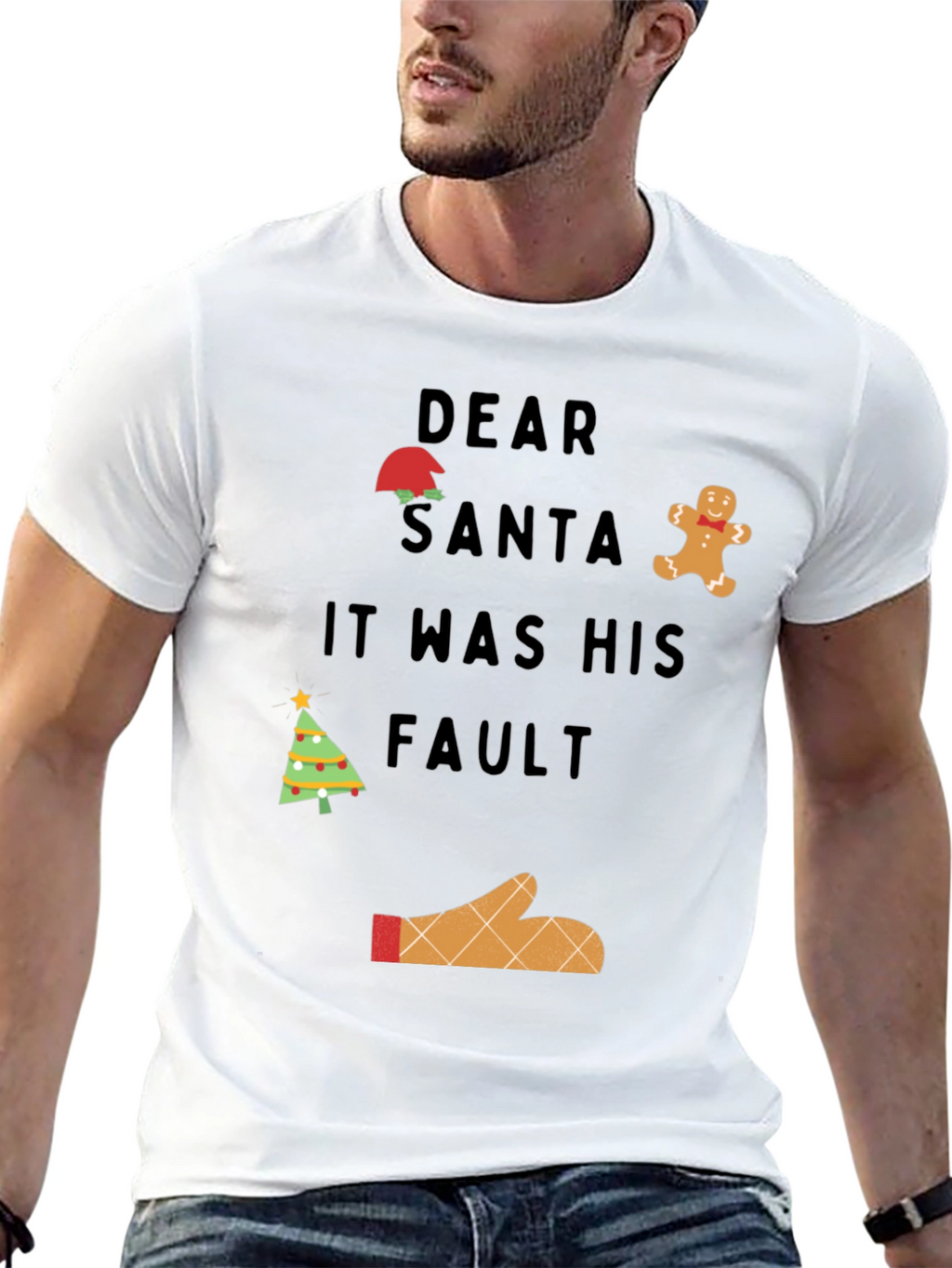 Camiseta Navideña Querido Santa Fue Su Culpa