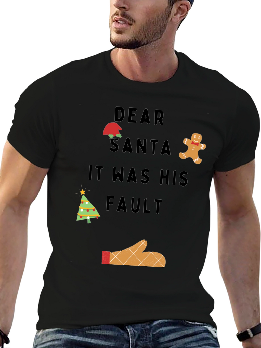Camiseta Navideña Querido Santa Fue Su Culpa