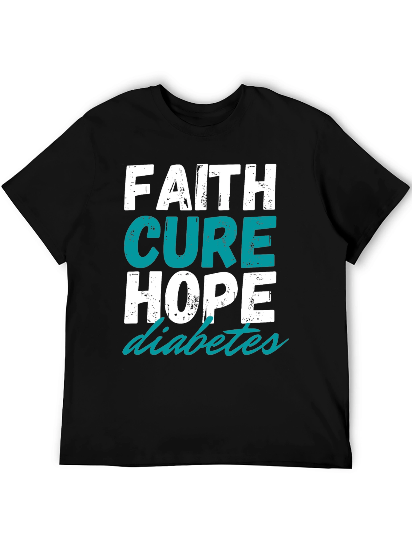 Camiseta Fe Cura Esperanza para la Diabetes