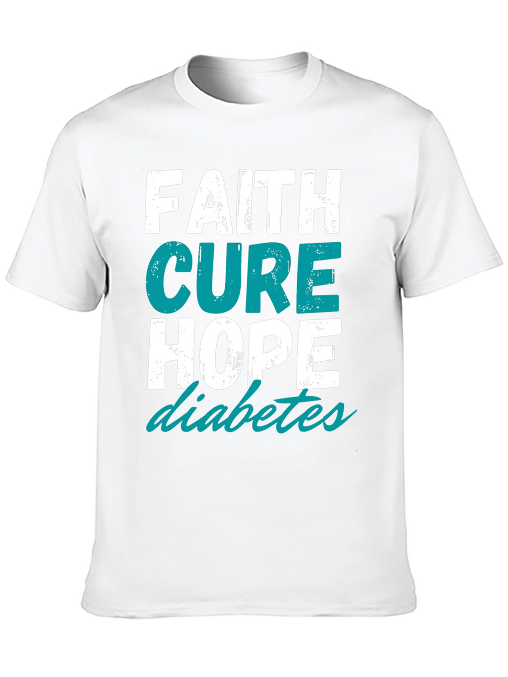 Camiseta Fe Cura Esperanza para la Diabetes