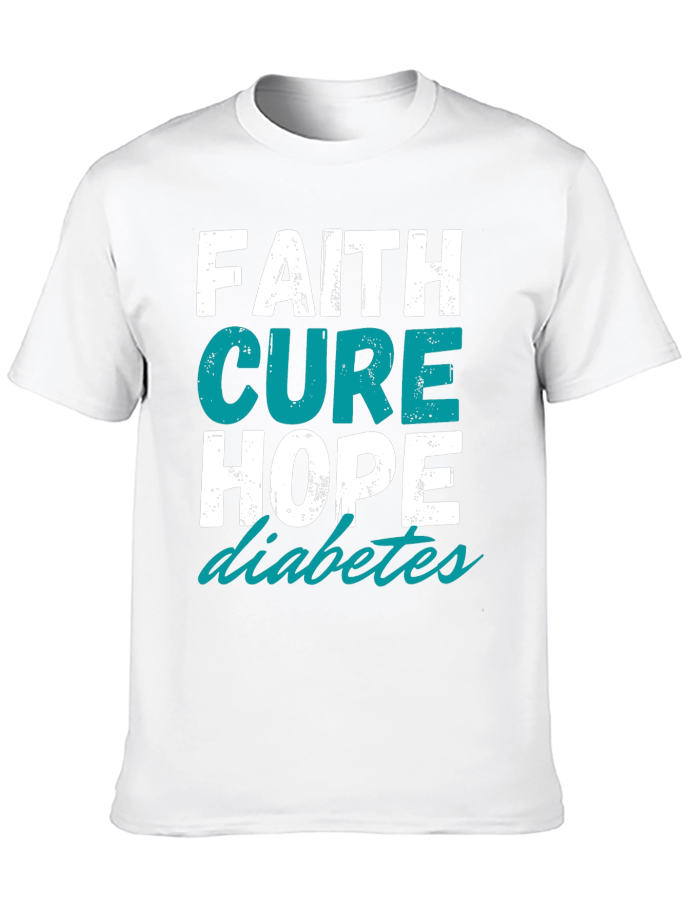 Camiseta Fe Cura Esperanza para la Diabetes