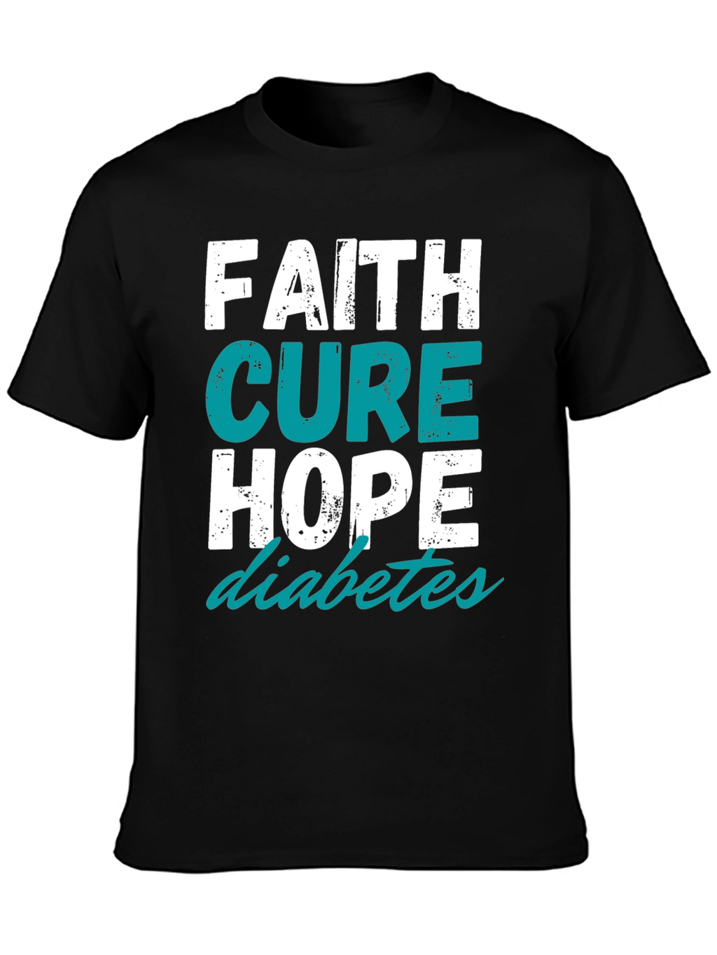Camiseta Fe Cura Esperanza para la Diabetes