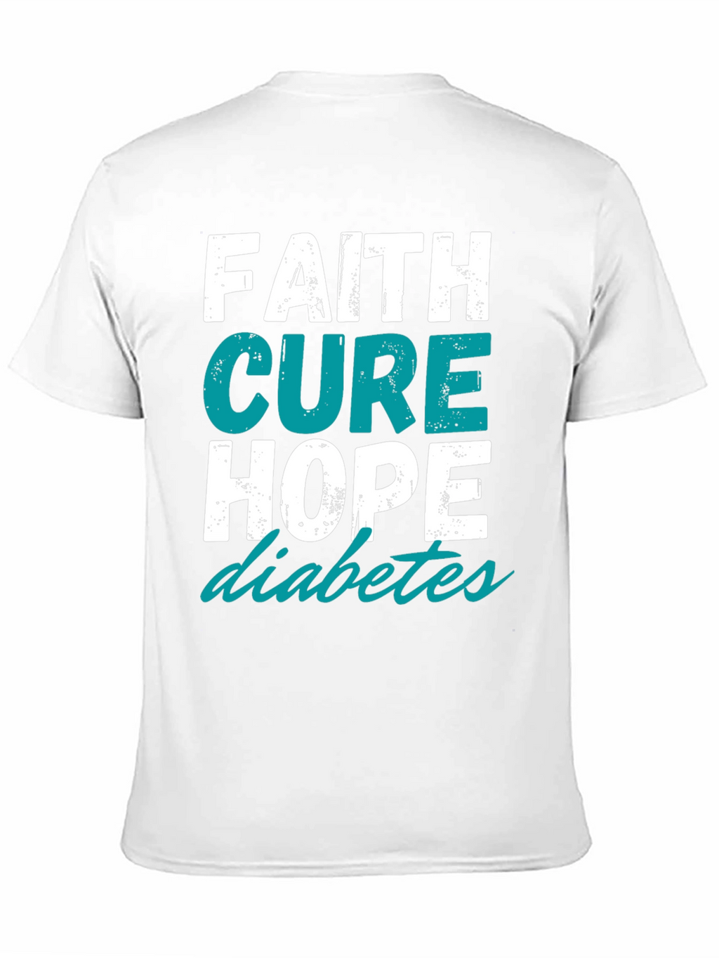 Camiseta Fe Cura Esperanza para la Diabetes