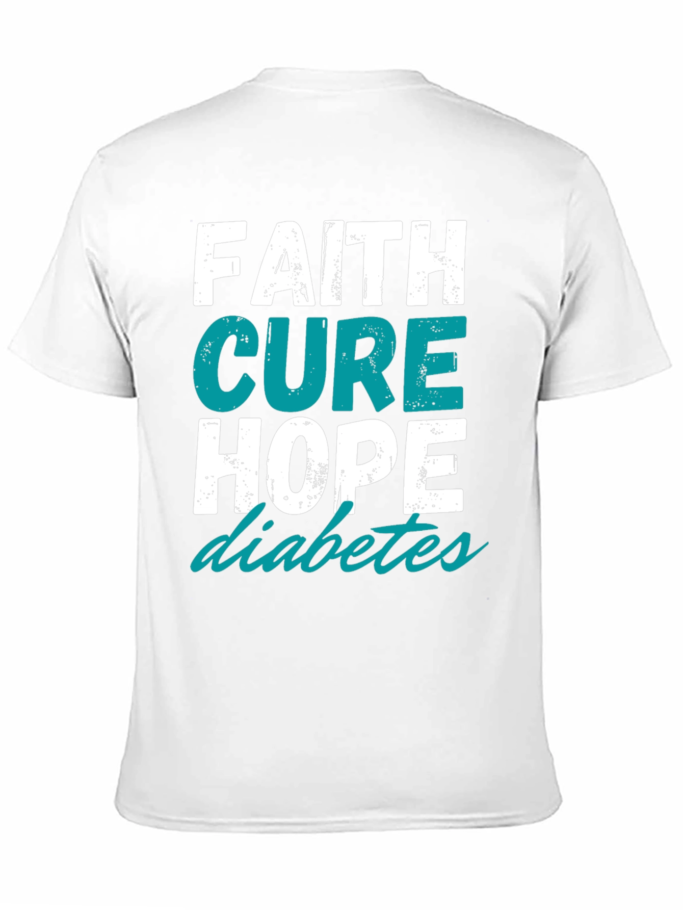 Camiseta Fe Cura Esperanza para la Diabetes