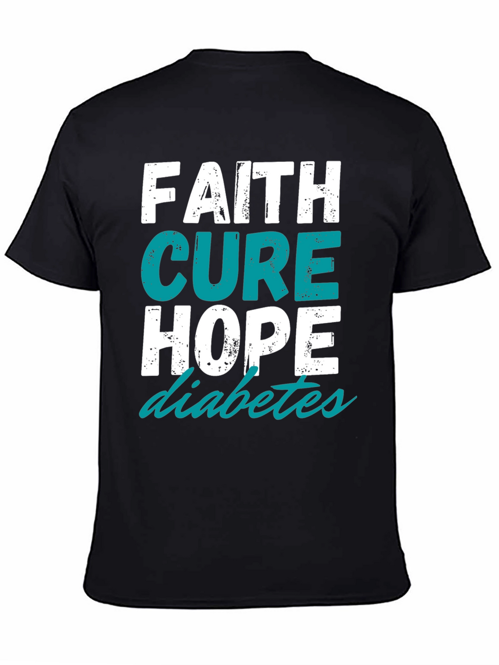 Camiseta Fe Cura Esperanza para la Diabetes