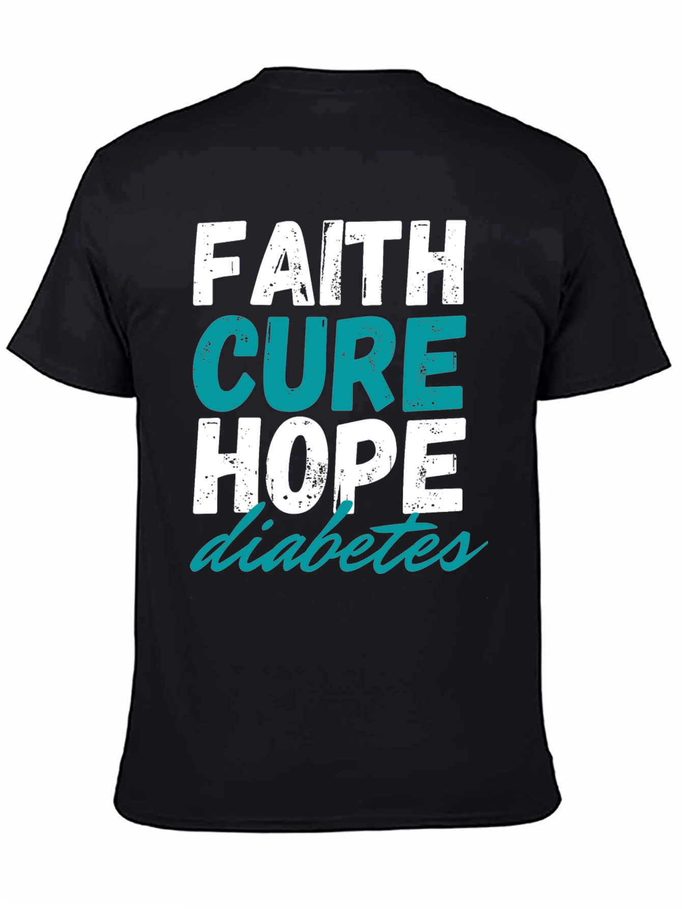Camiseta Fe Cura Esperanza para la Diabetes