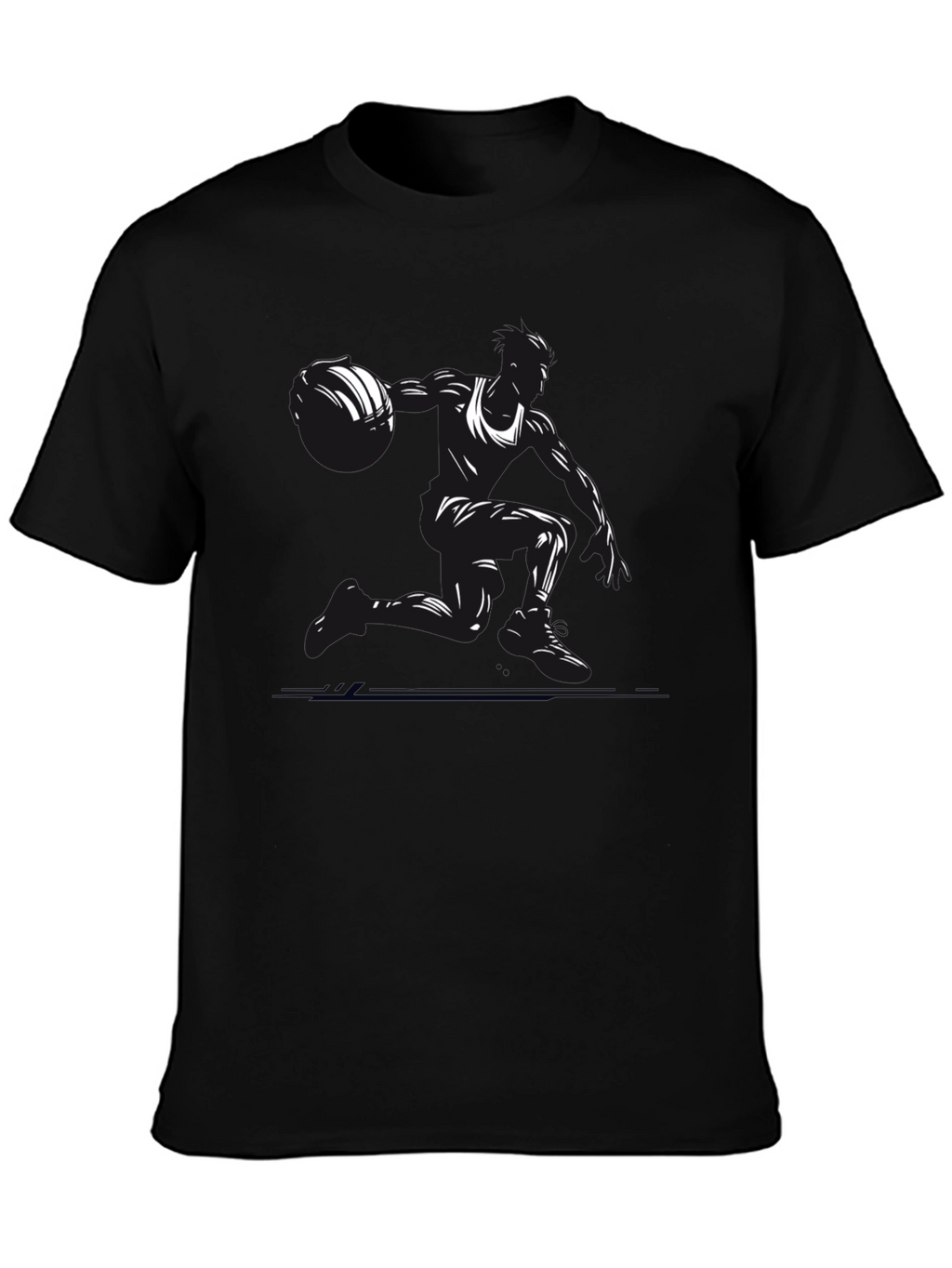 Camiseta Negra Baloncesto Silueta