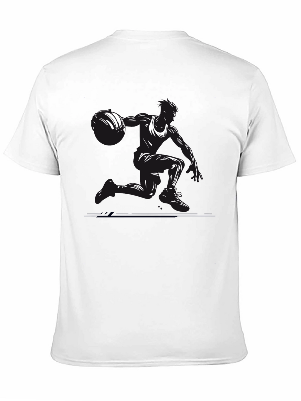 Camiseta Negra Baloncesto Silueta