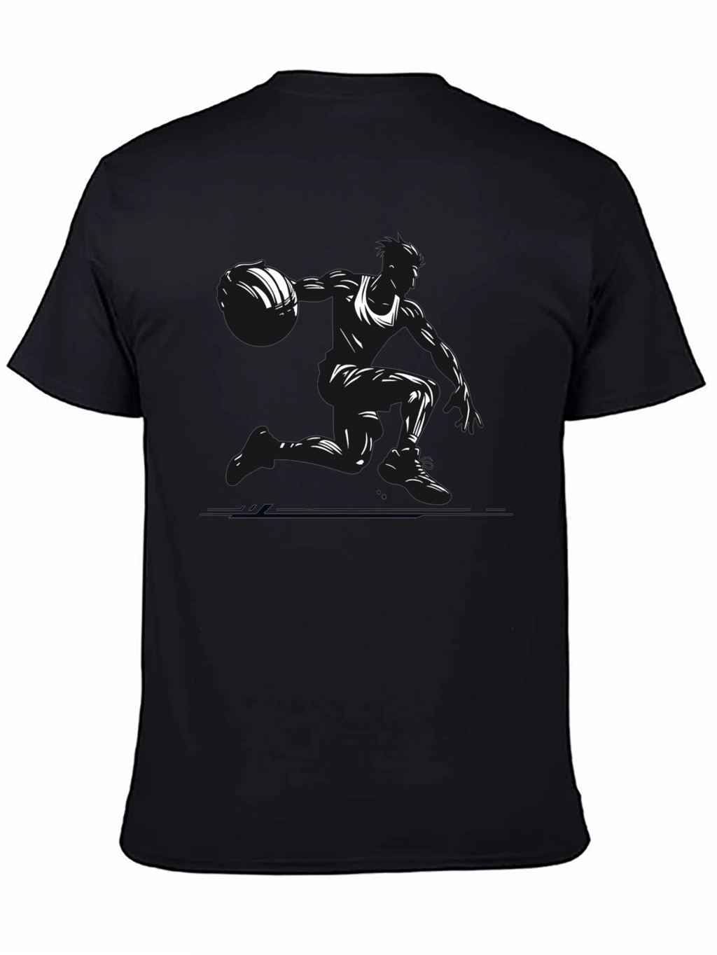 Camiseta Negra Baloncesto Silueta