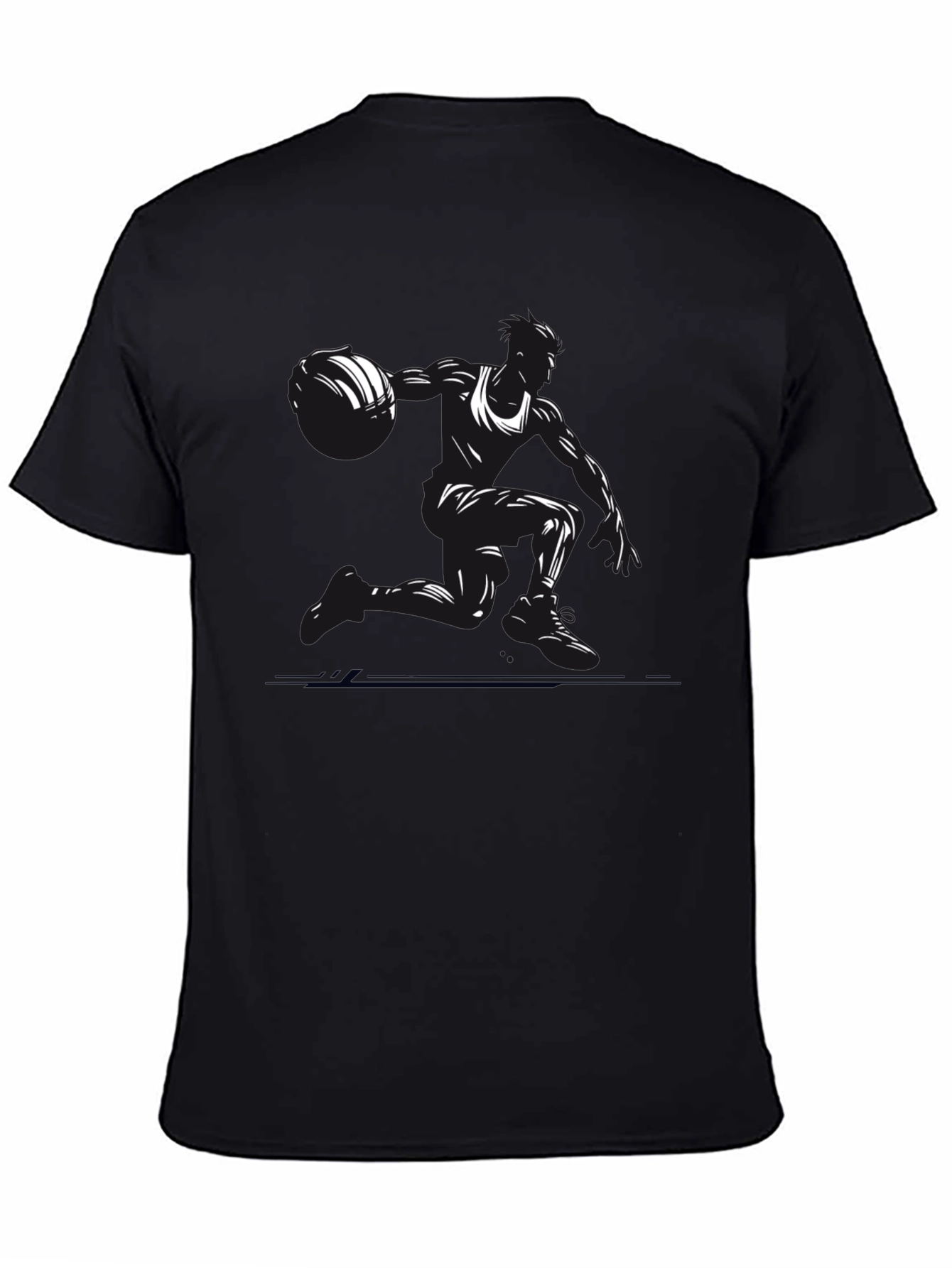Camiseta Negra Baloncesto Silueta