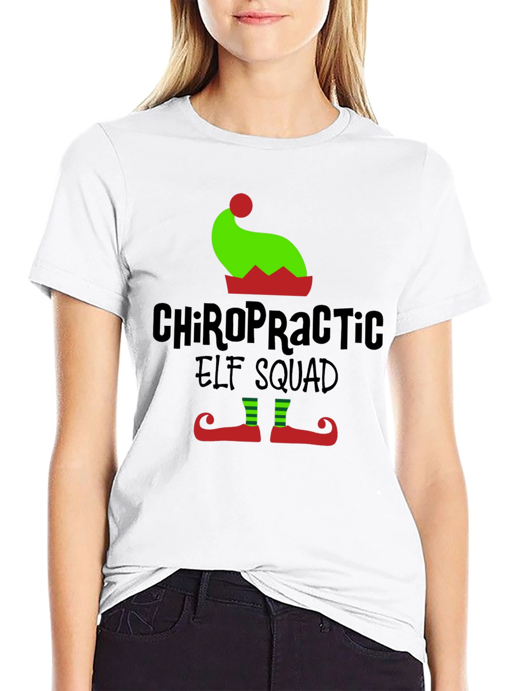 Camiseta Navideña Chiropractic Elf Squad