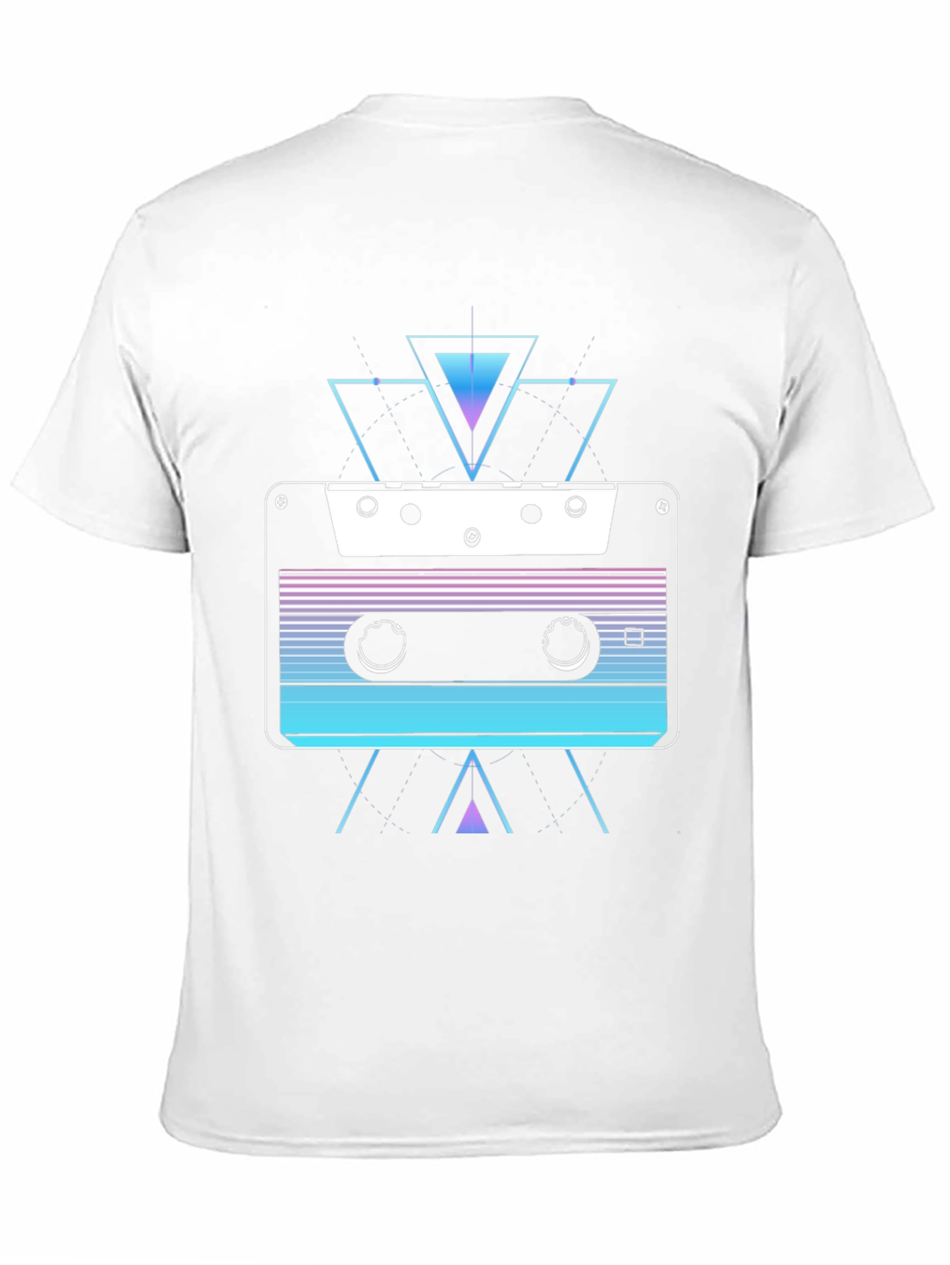 Camiseta Negra con Diseño Cassette Retro