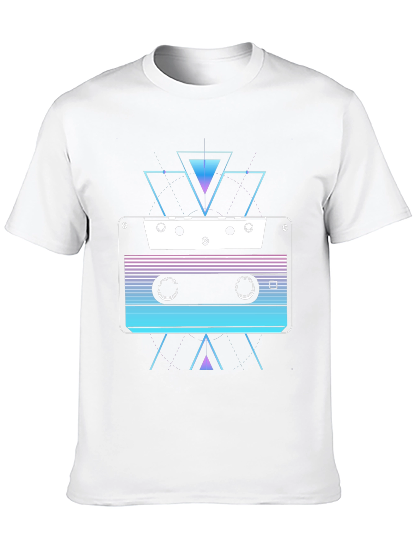 Camiseta Negra con Diseño Cassette Retro