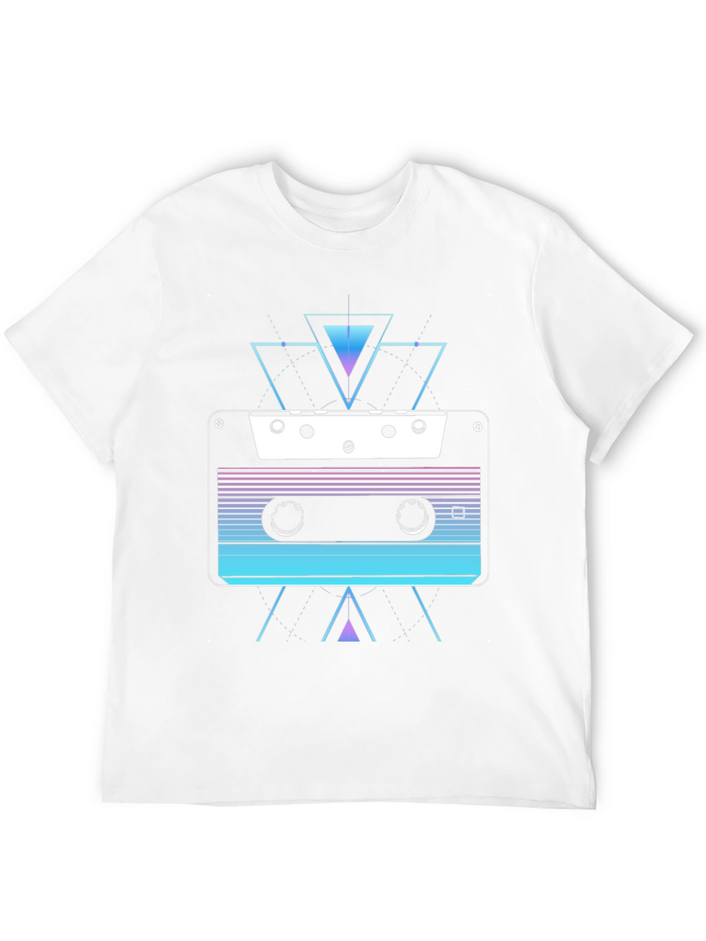 Camiseta Negra con Diseño Cassette Retro