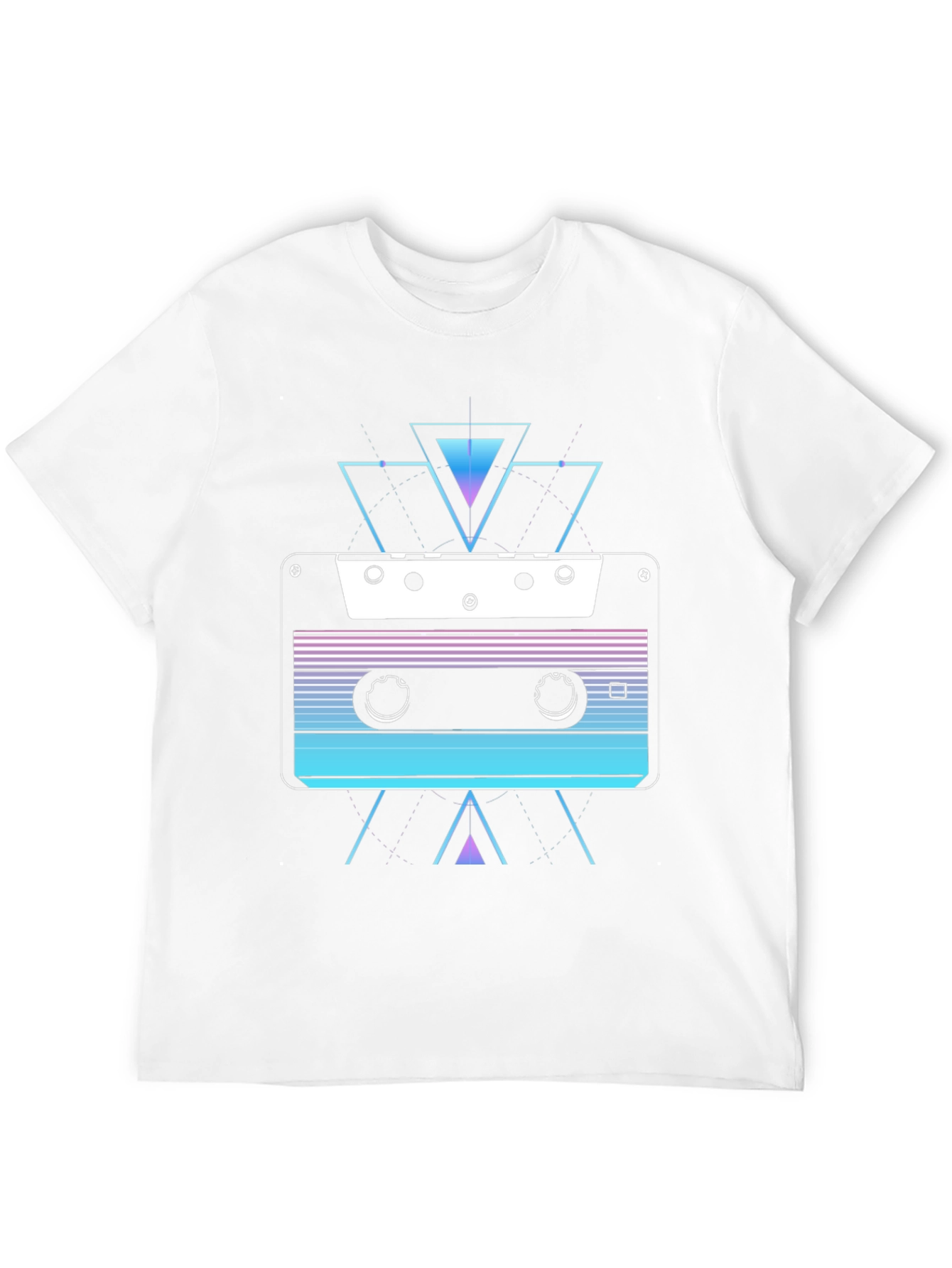 Camiseta Negra con Diseño Cassette Retro