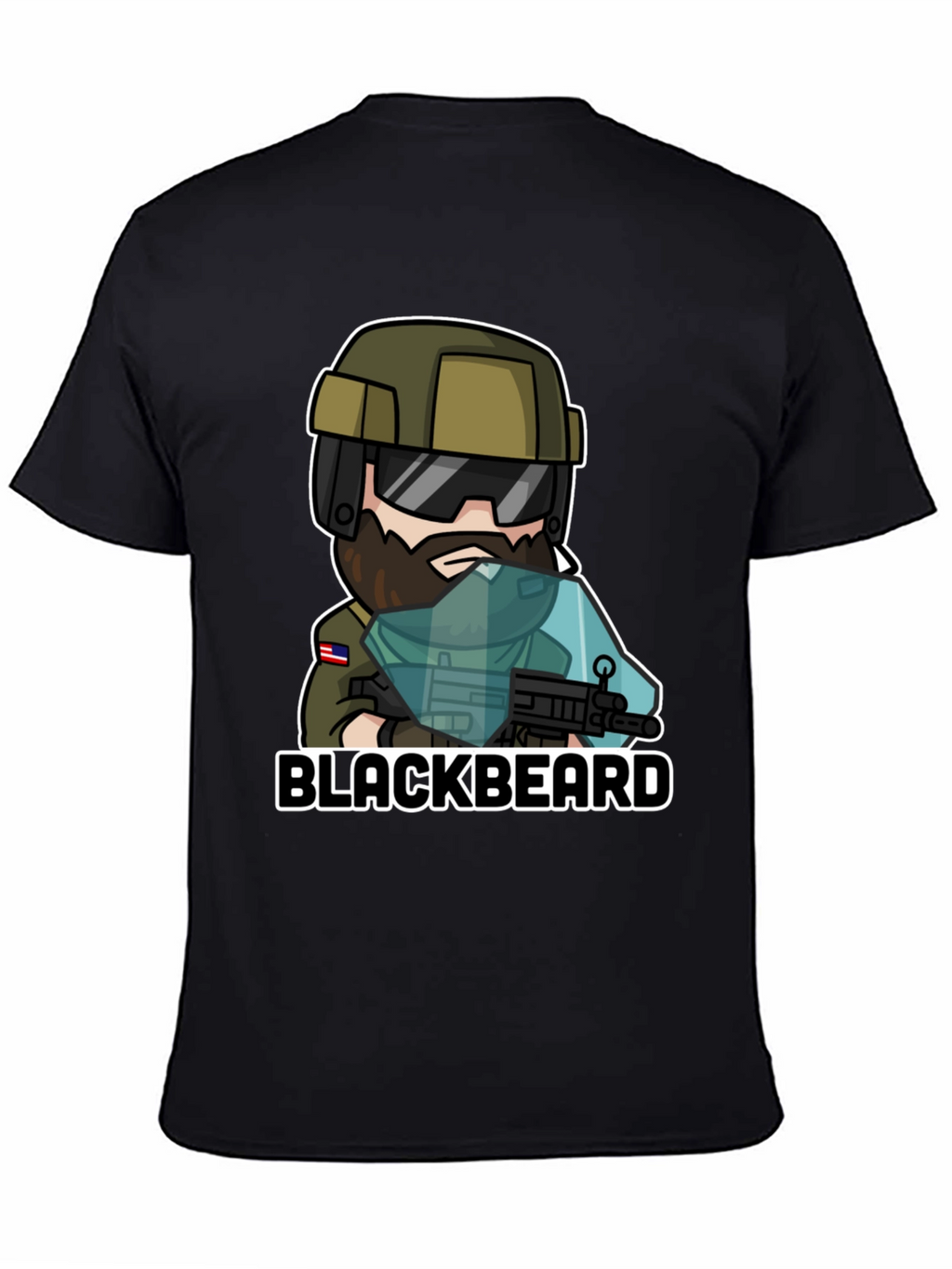 Camiseta Negra Blackbeard - Diseño Único