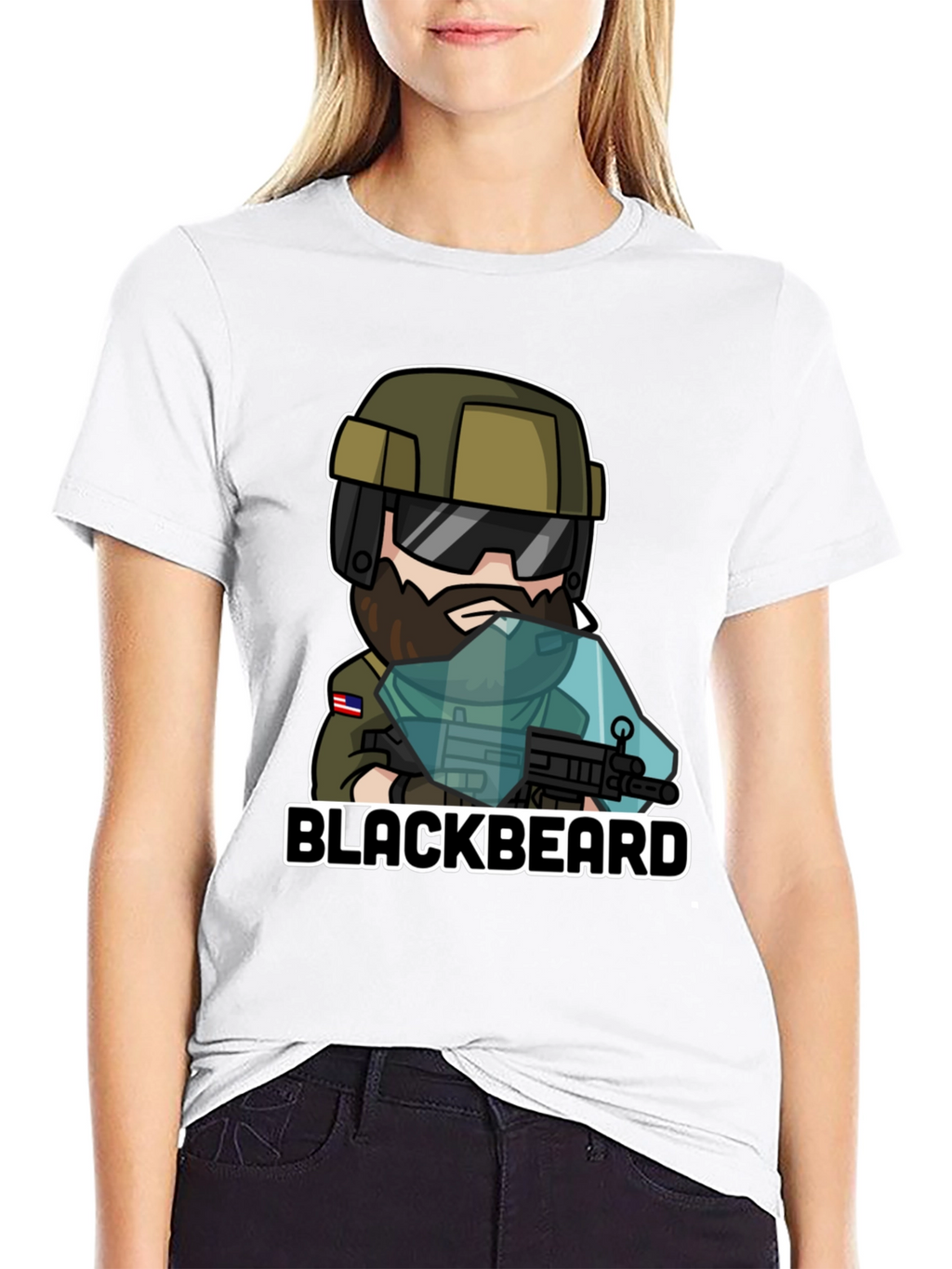 Camiseta Negra Blackbeard - Diseño Único