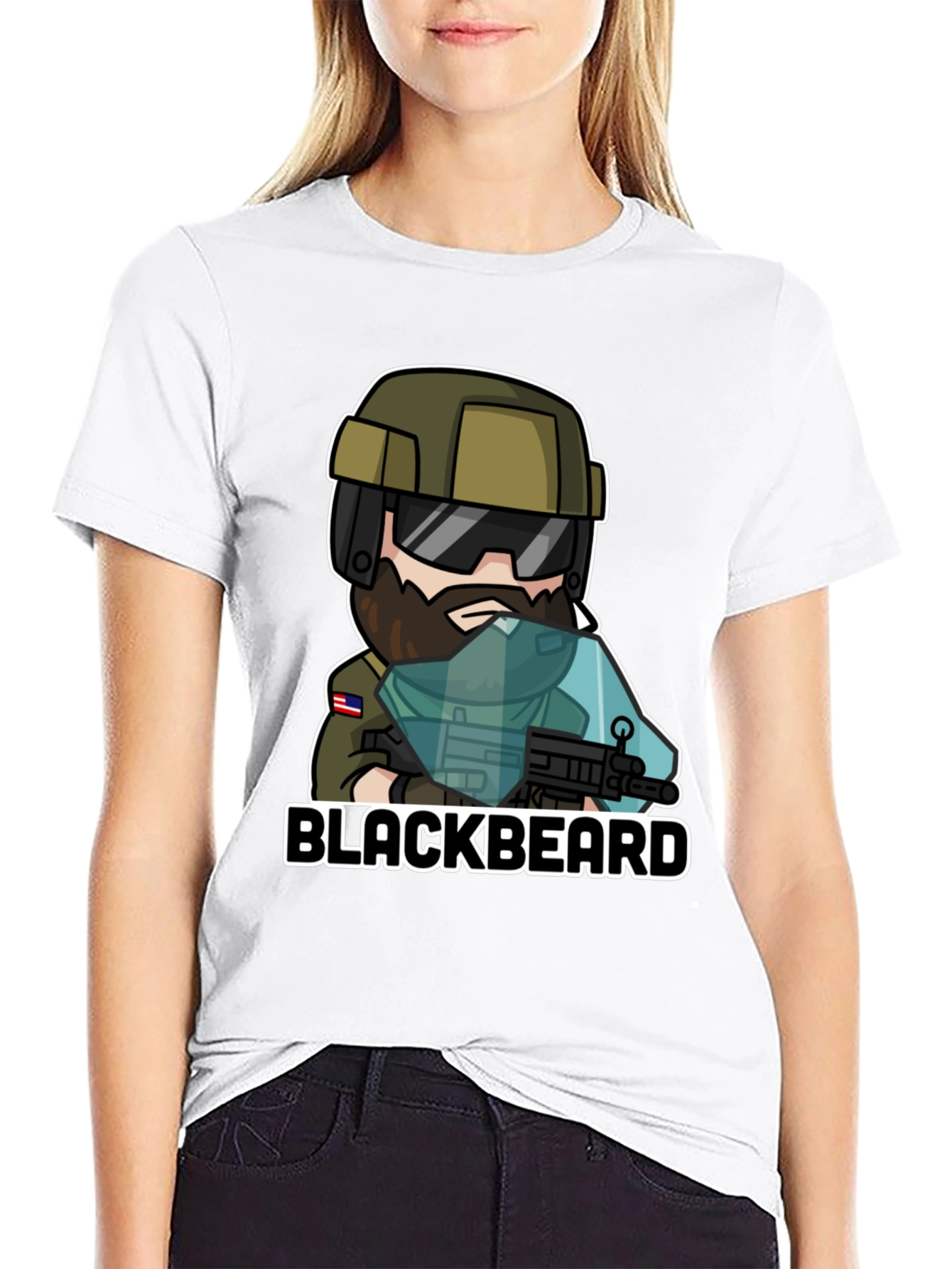 Camiseta Negra Blackbeard - Diseño Único