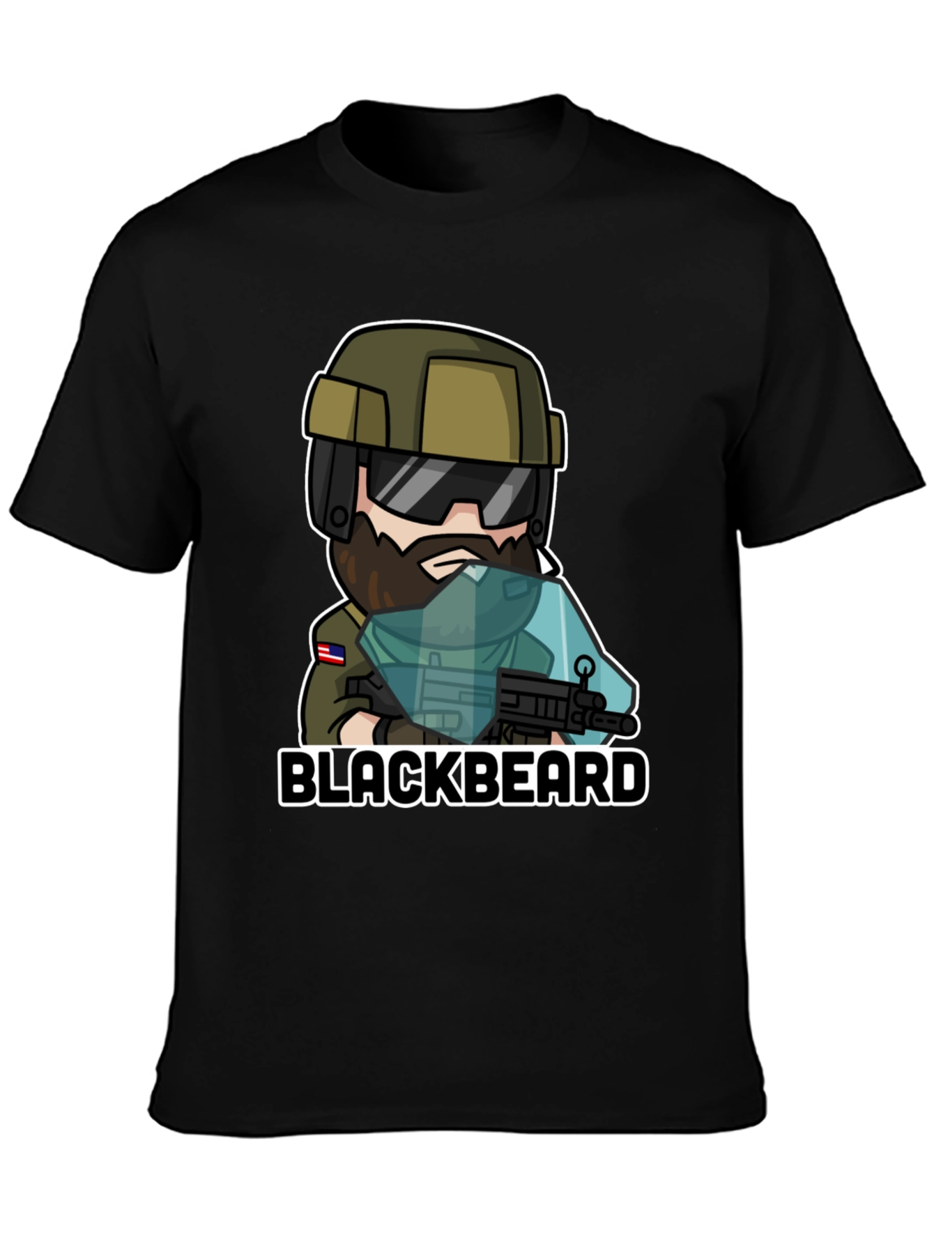 Camiseta Negra Blackbeard - Diseño Único
