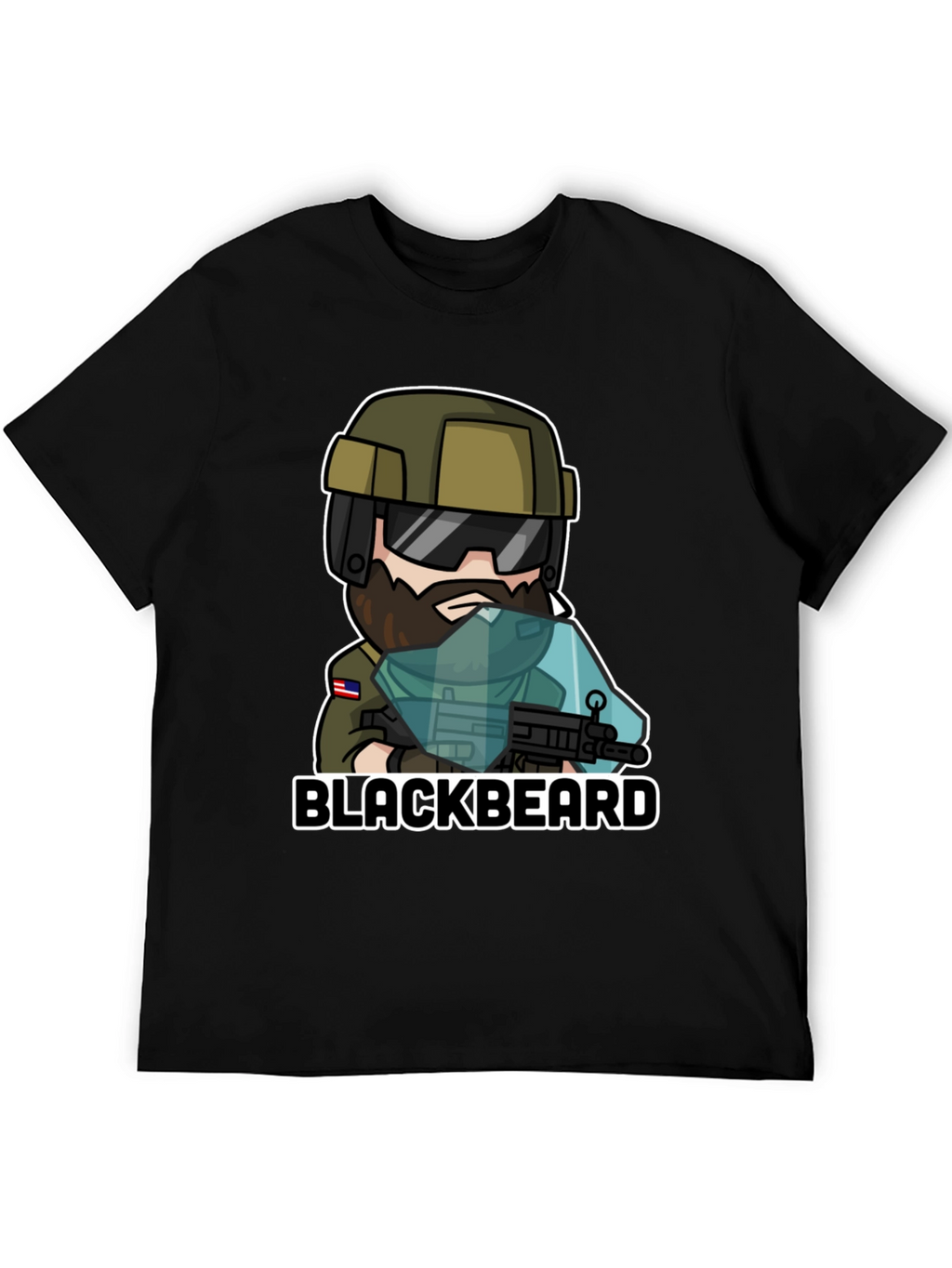 Camiseta Negra Blackbeard - Diseño Único