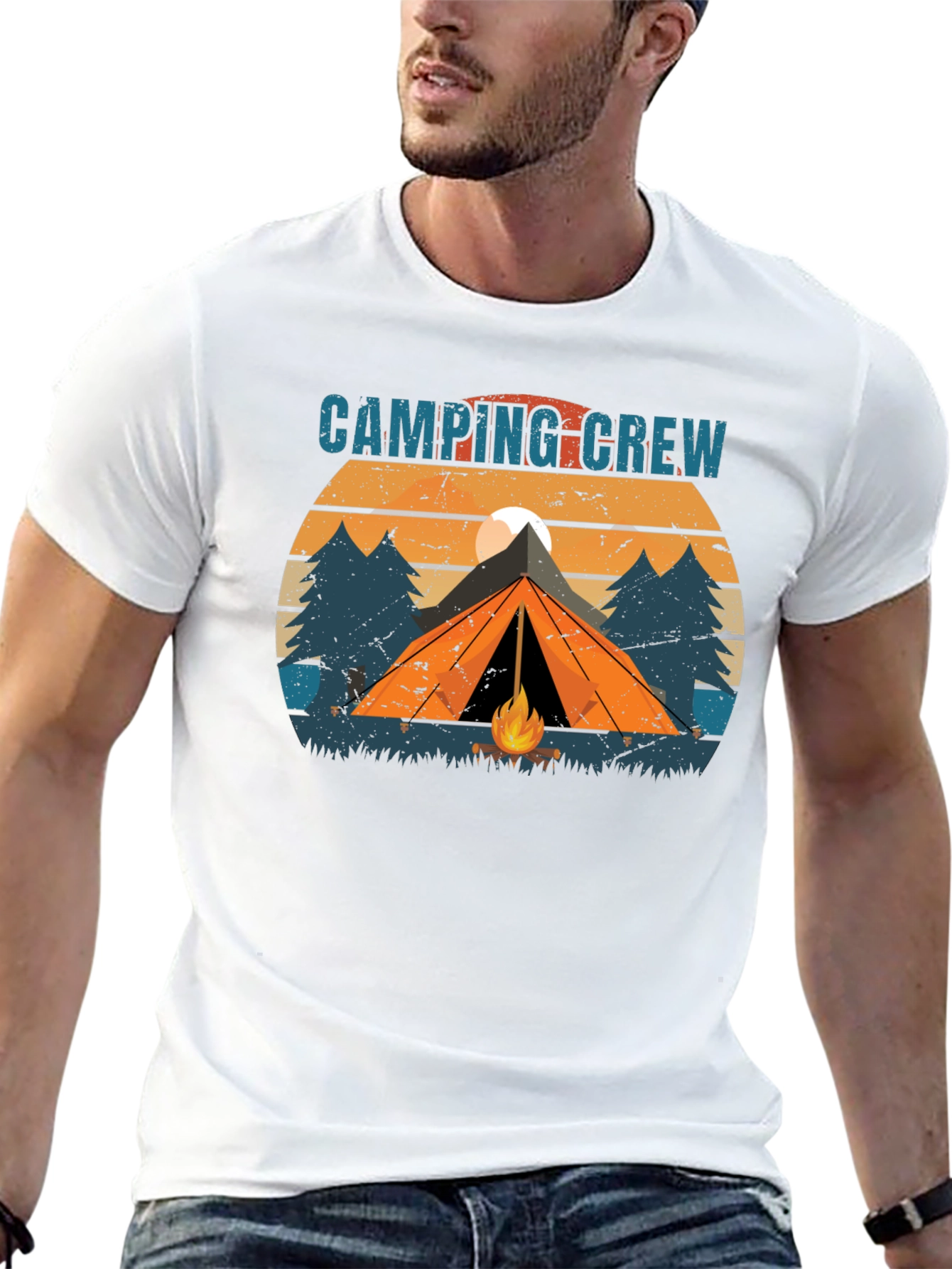 Camiseta Camping Crew - Aventura al Aire Libre