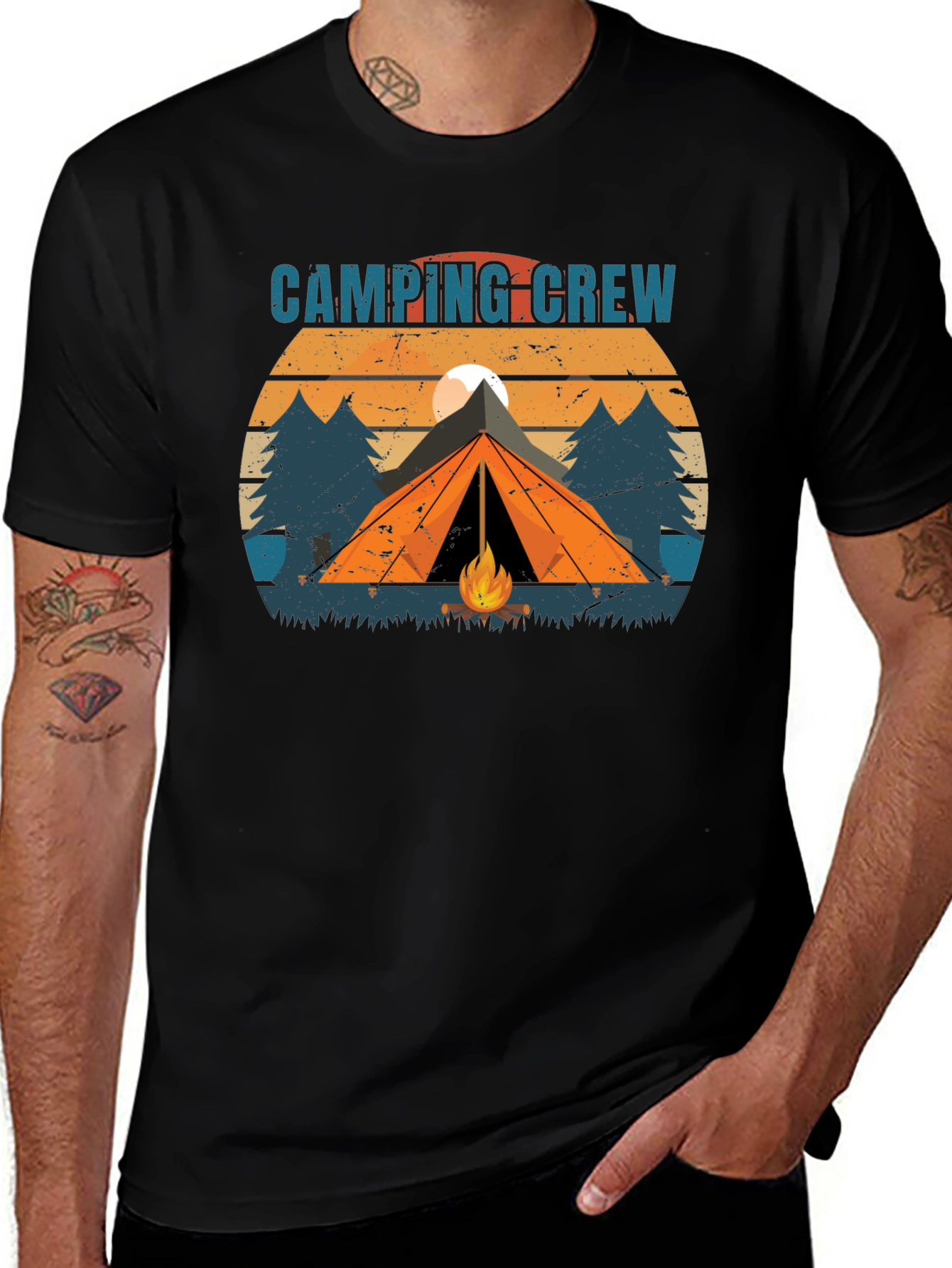 Camiseta Camping Crew - Aventura al Aire Libre