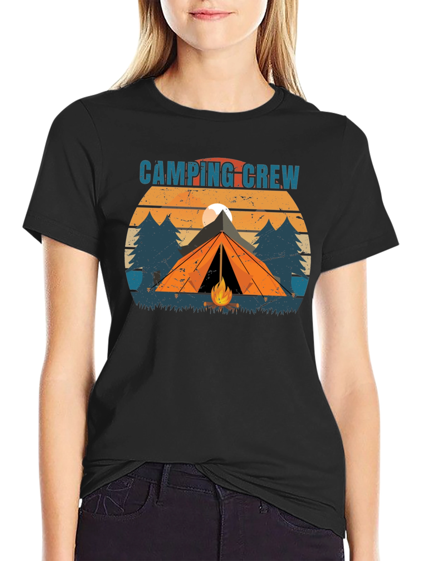 Camiseta Camping Crew - Aventura al Aire Libre