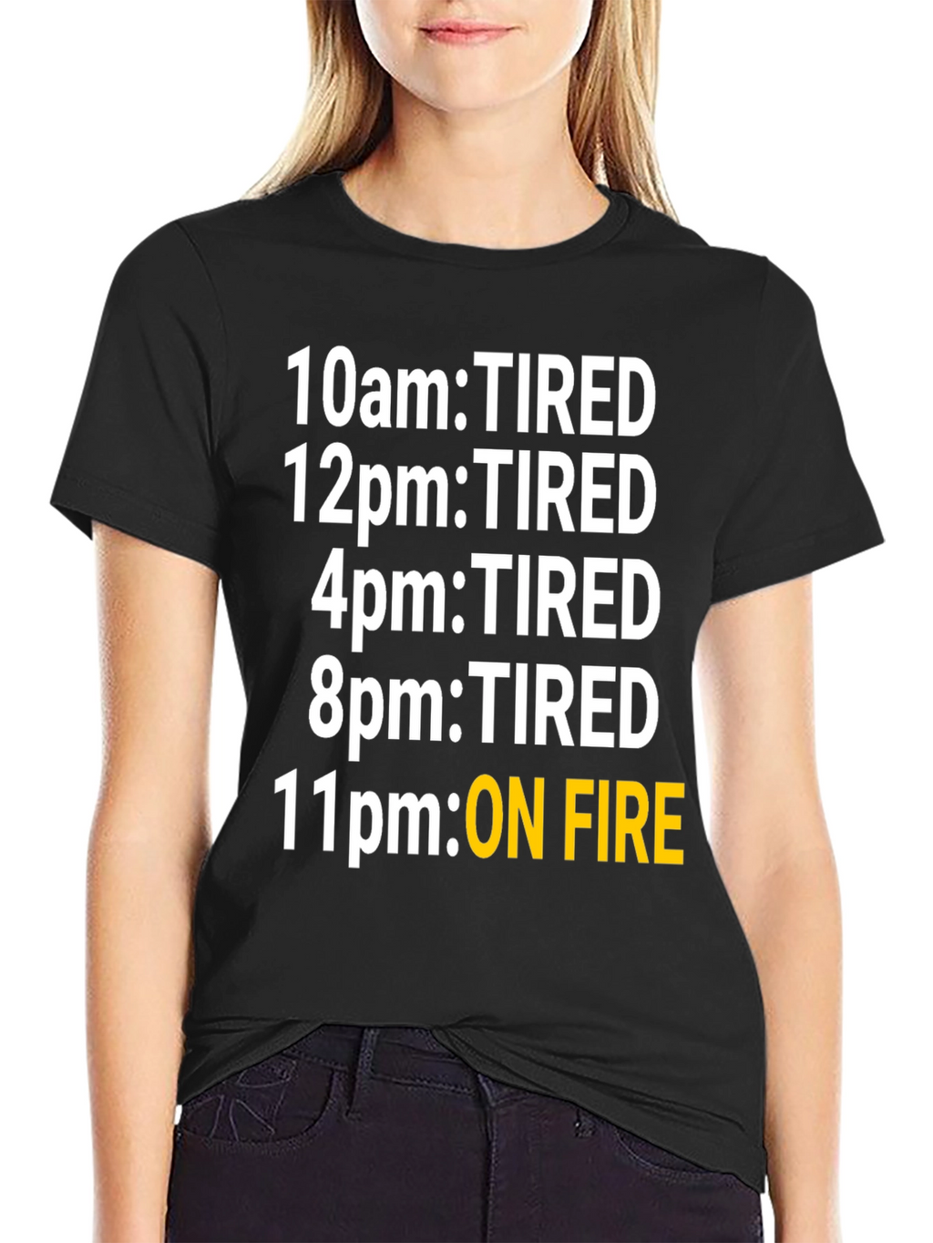 Camiseta Humorística: Cansado vs. On Fire