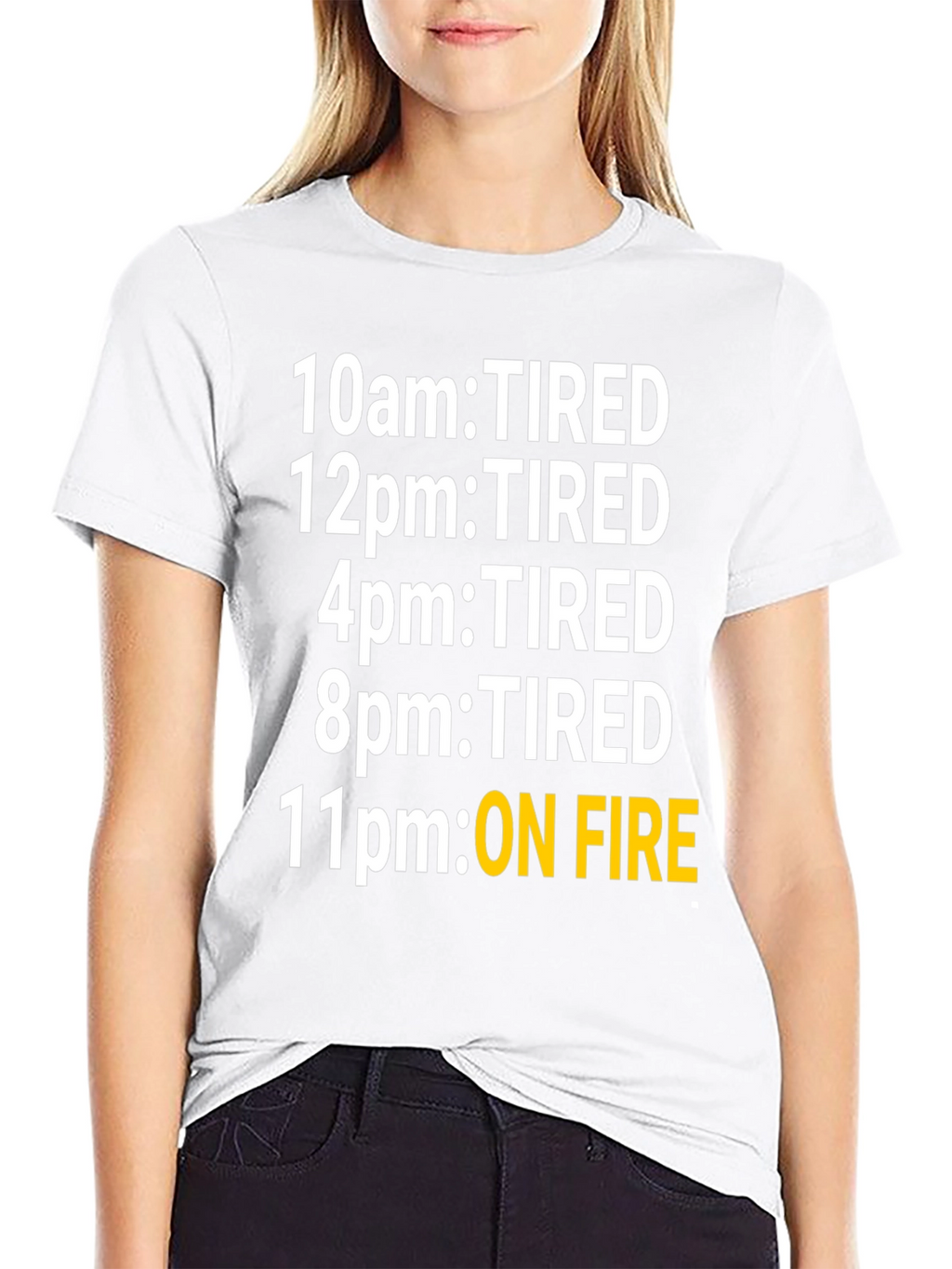 Camiseta Humorística: Cansado vs. On Fire