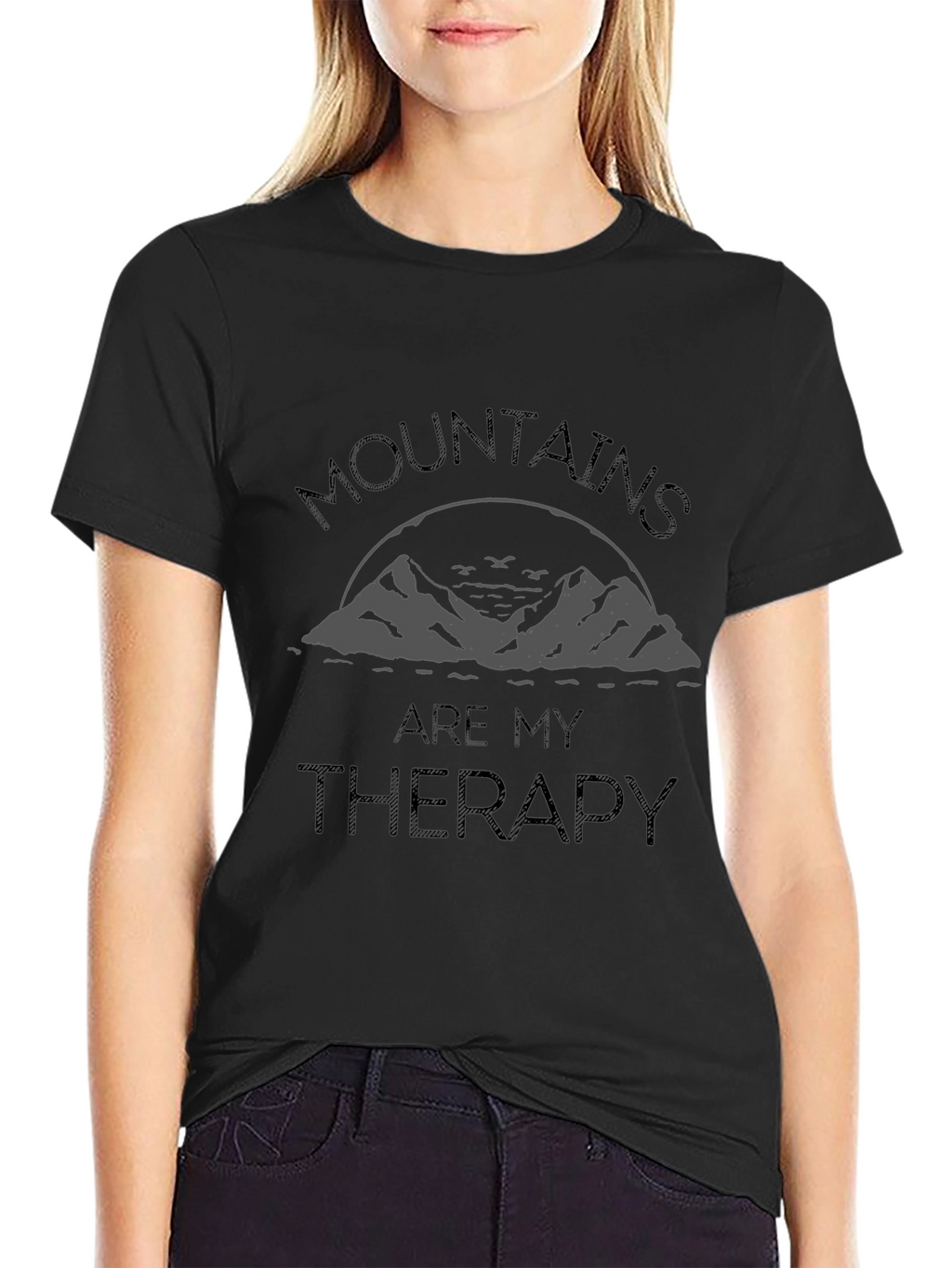 Camiseta Hombre Montañas Terapia