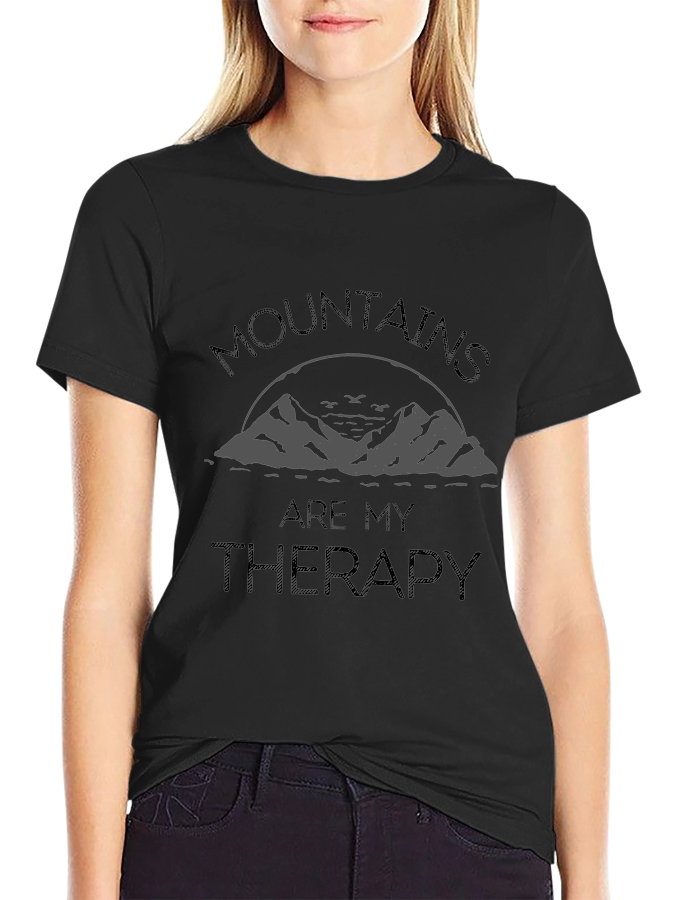 Camiseta Hombre Montañas Terapia