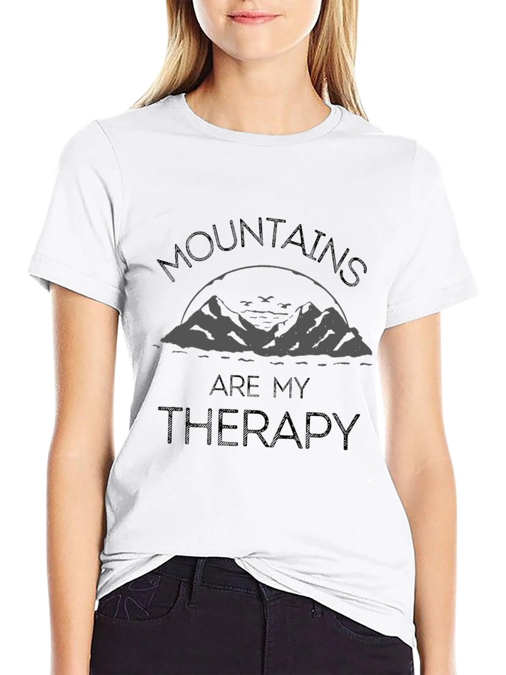 Camiseta Hombre Montañas Terapia