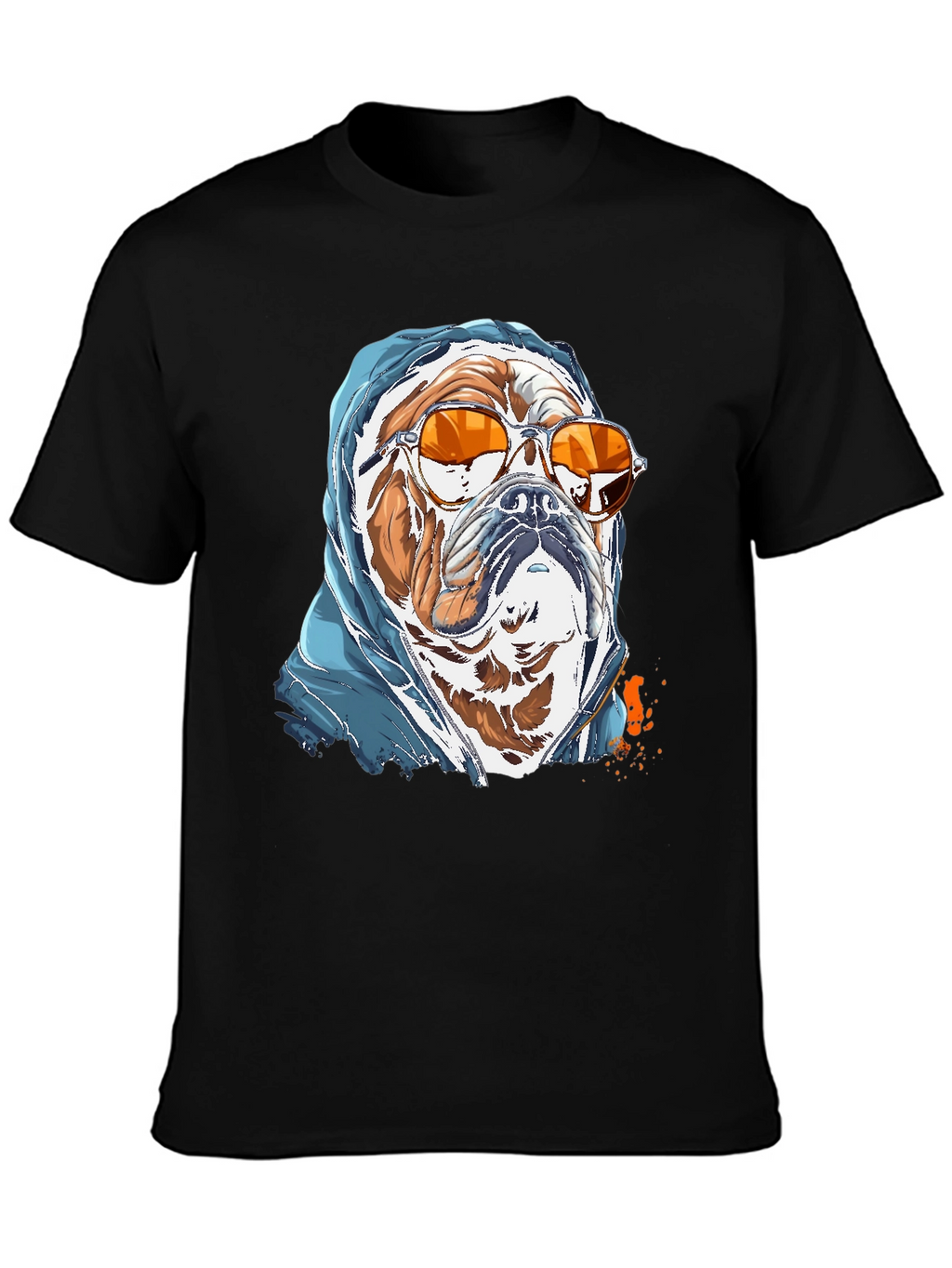 Camiseta Bulldog con Gafas