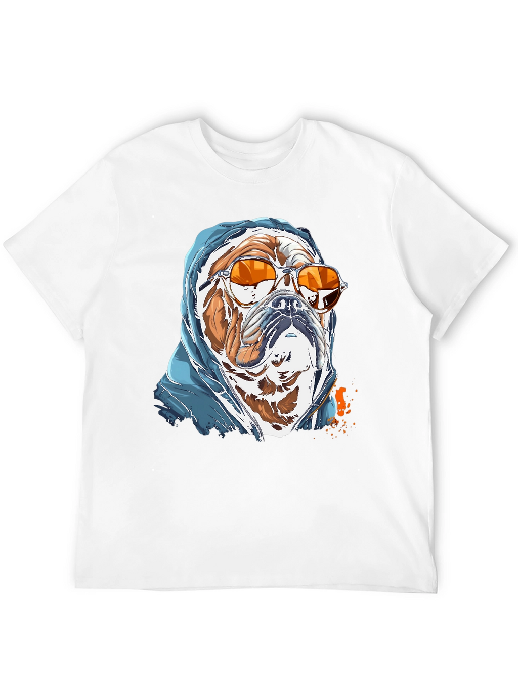 Camiseta Bulldog con Gafas
