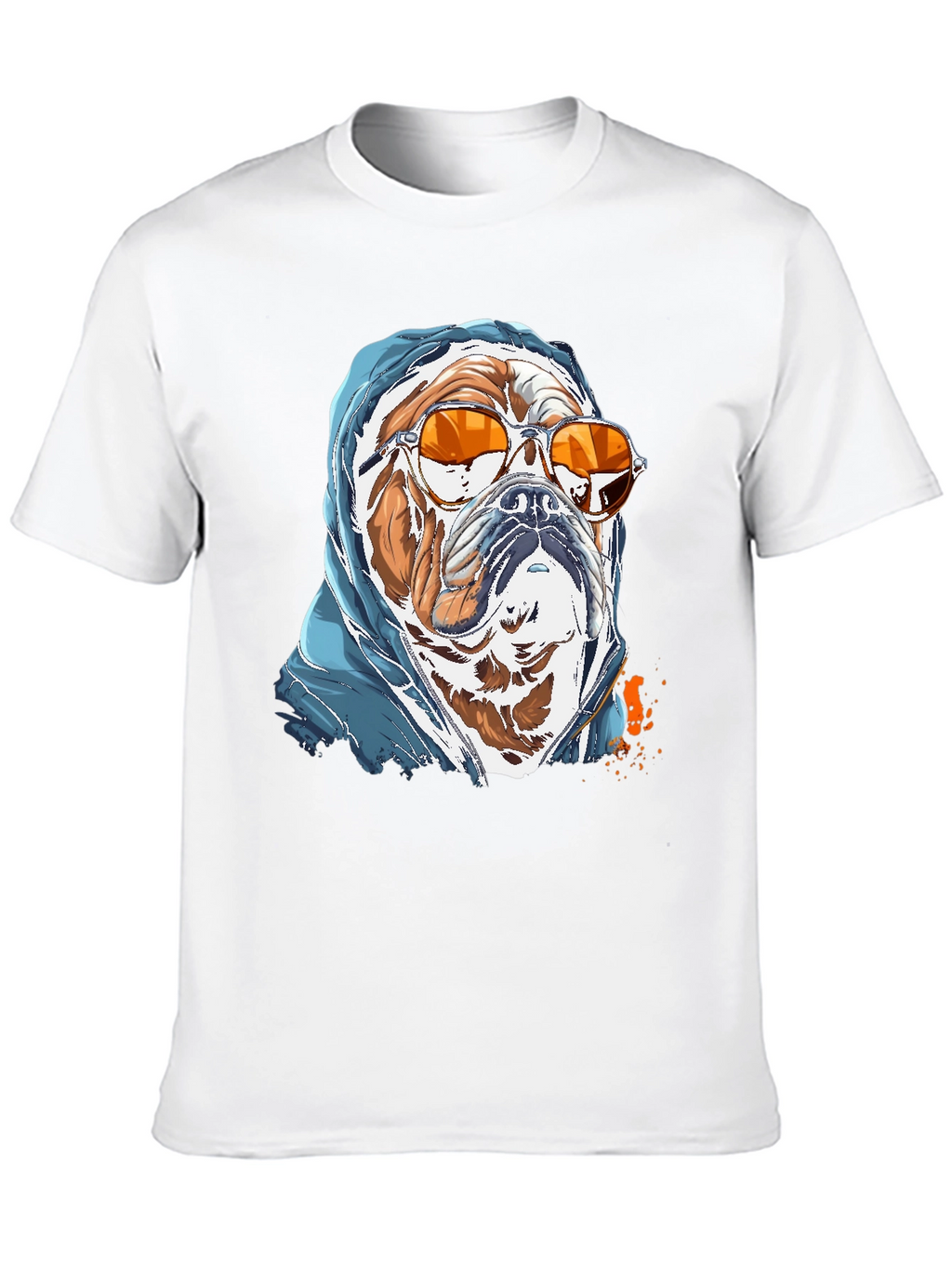 Camiseta Bulldog con Gafas