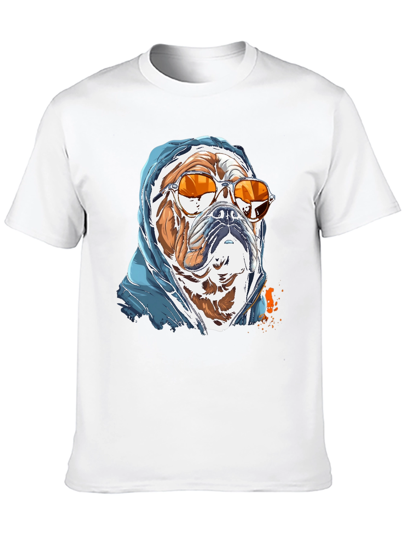Camiseta Bulldog con Gafas