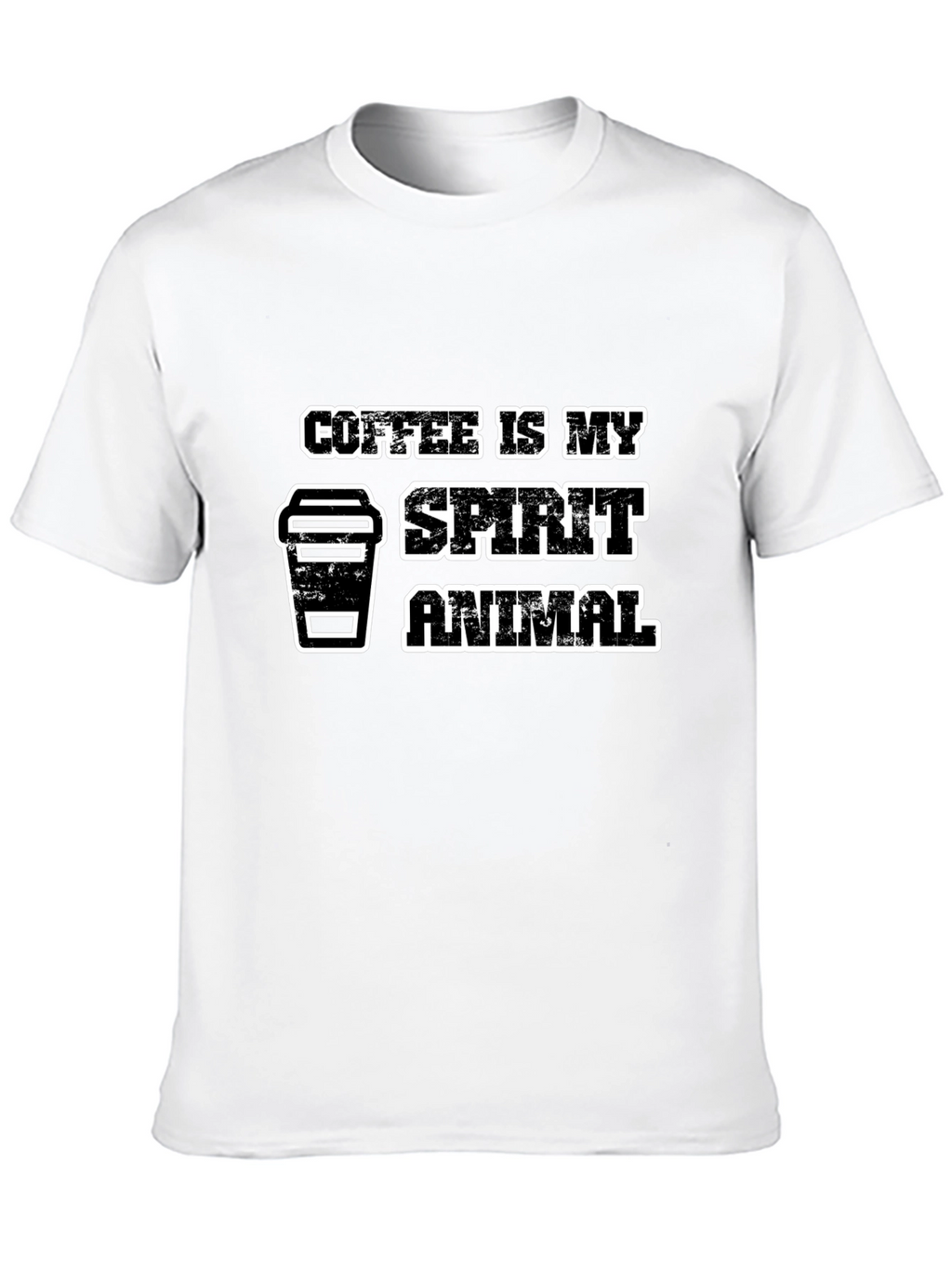 Camiseta Negra Coffee is My Spirit Animal