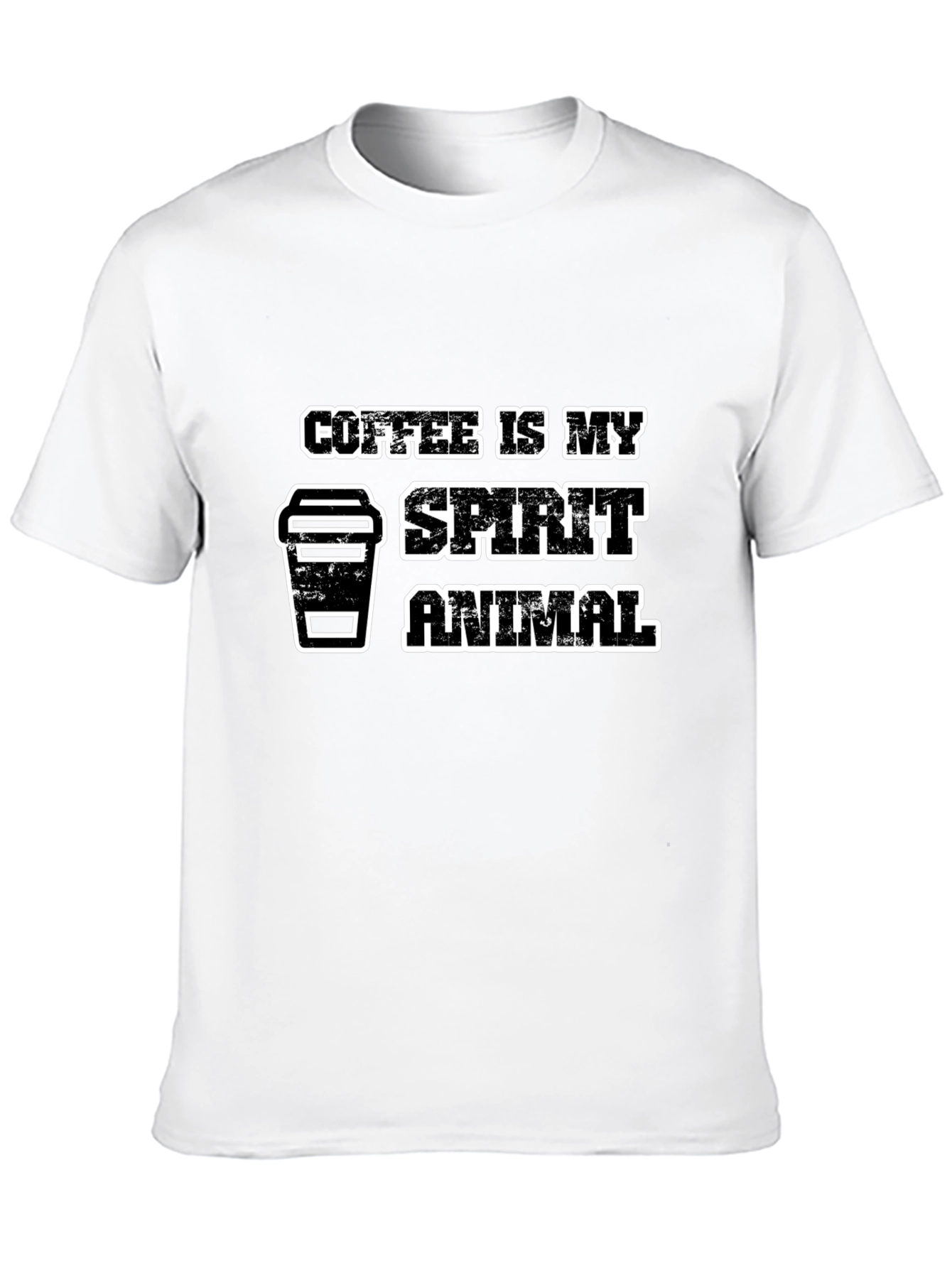 Camiseta Negra Coffee is My Spirit Animal