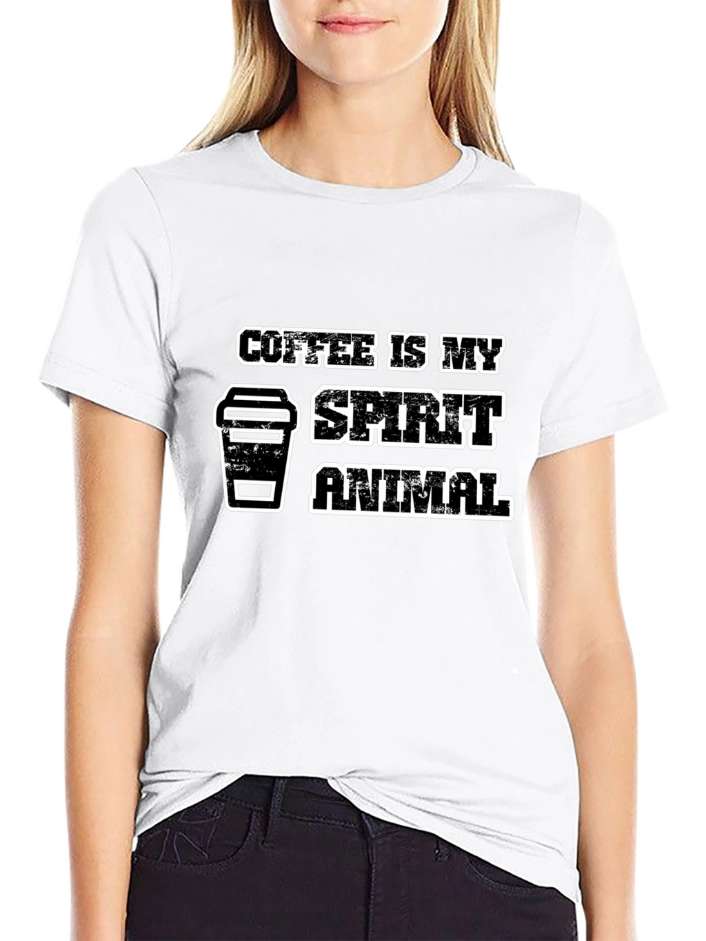 Camiseta Negra Coffee is My Spirit Animal