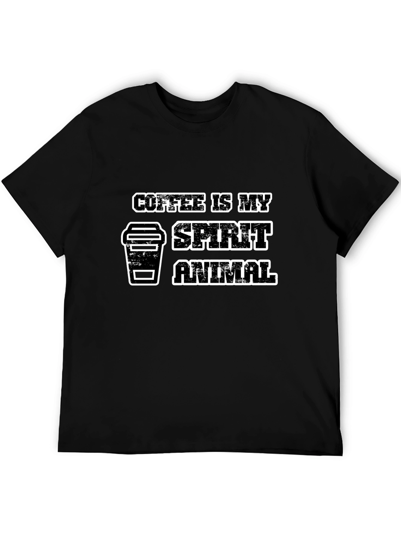 Camiseta Negra Coffee is My Spirit Animal