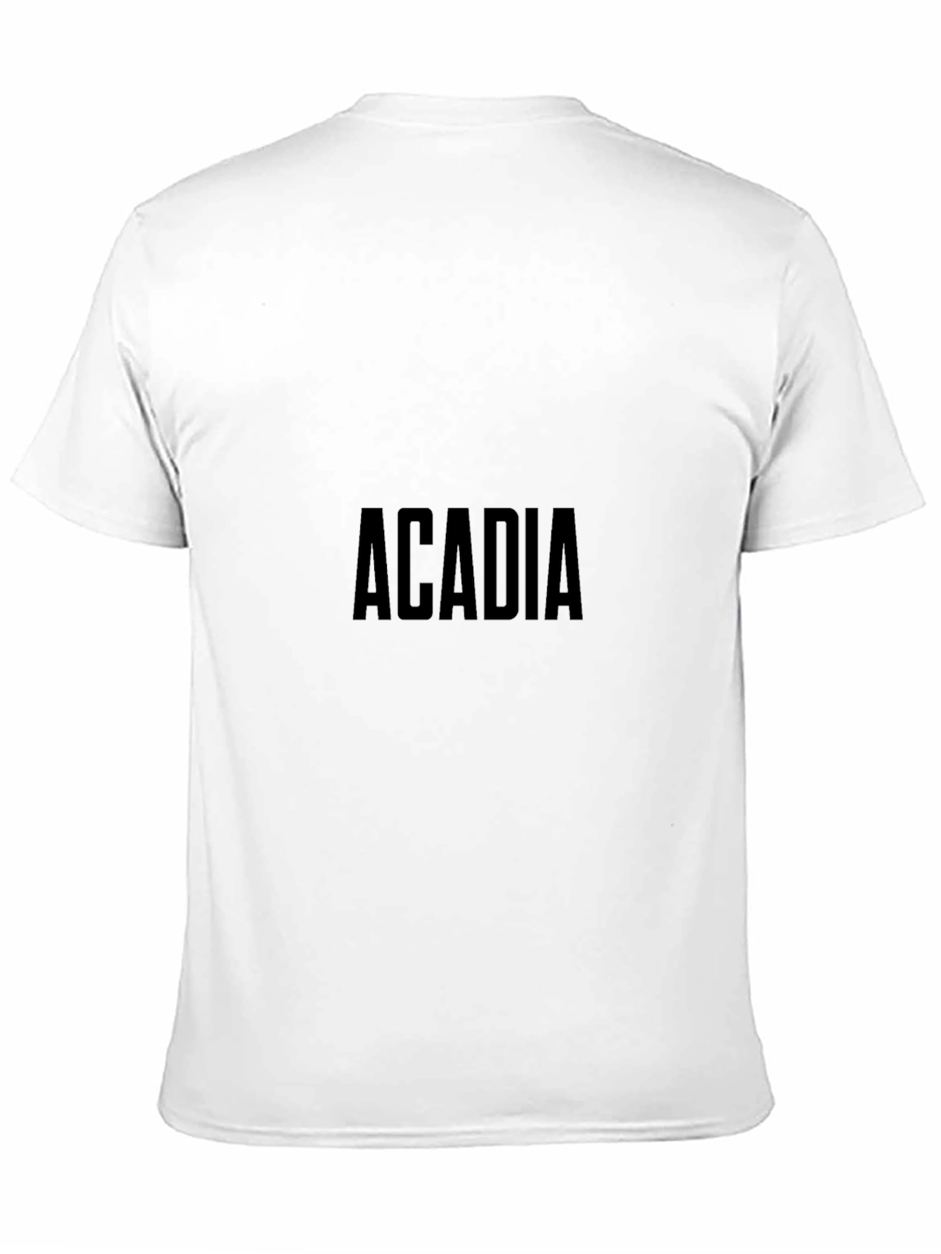 Camiseta Negra Acadia Hombre Algodón Casual