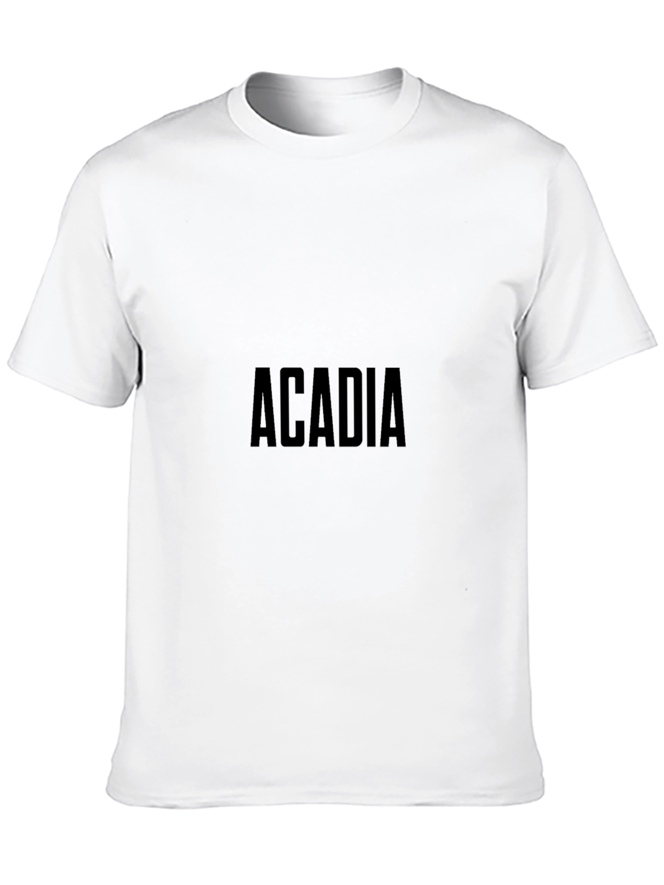 Camiseta Negra Acadia Hombre Algodón Casual