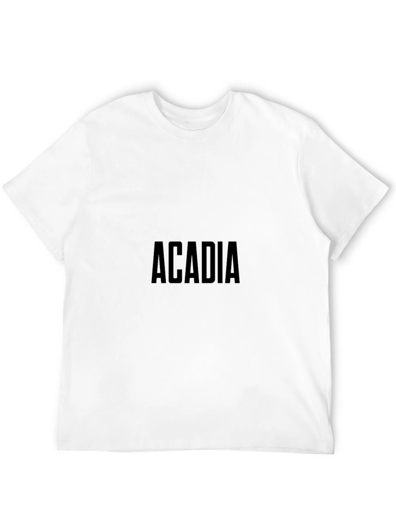 Camiseta Negra Acadia Hombre Algodón Casual