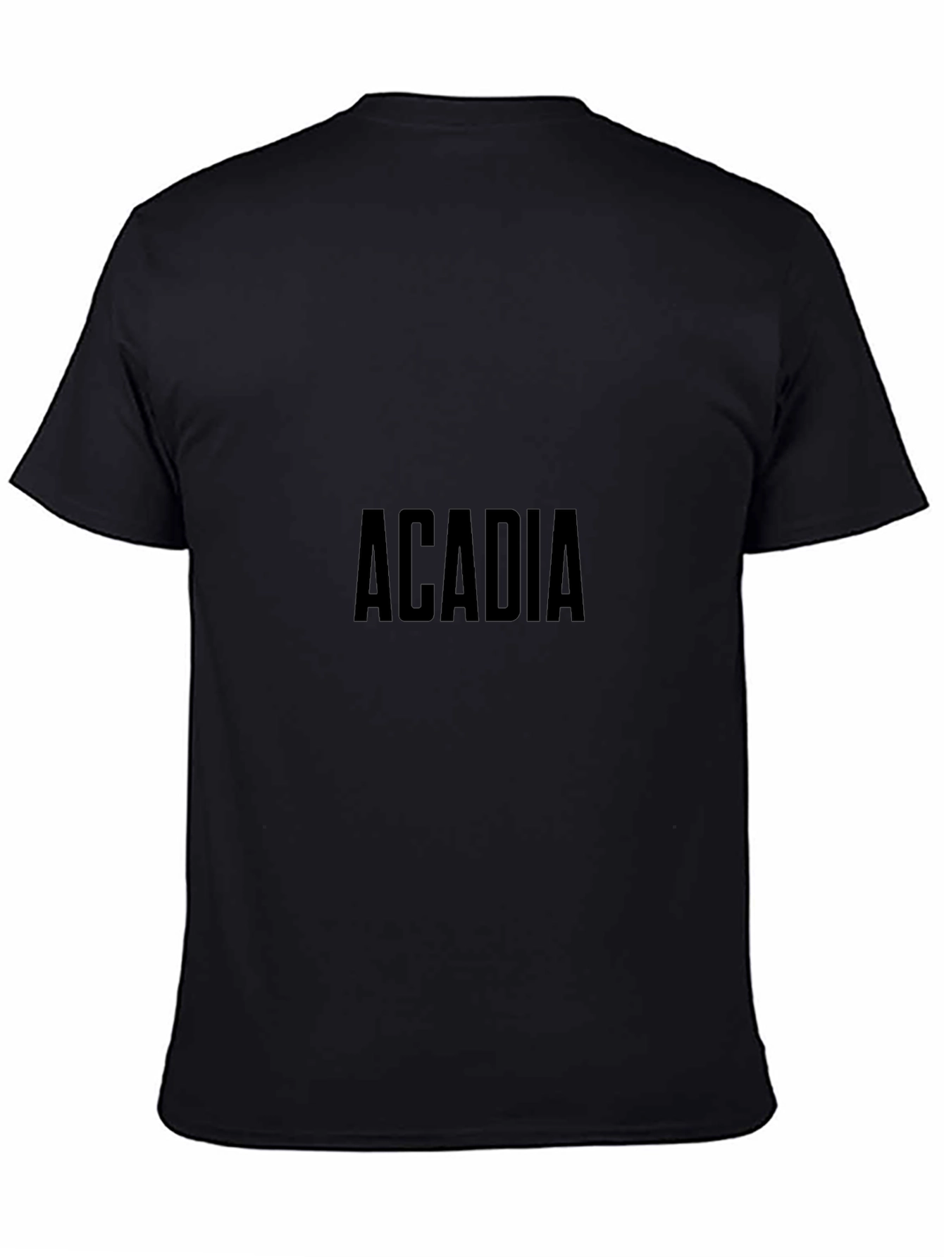 Camiseta Negra Acadia Hombre Algodón Casual