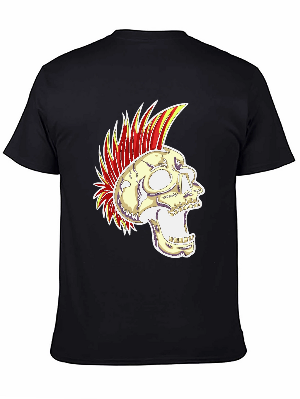 Camiseta Negra con Calavera Punk Rock