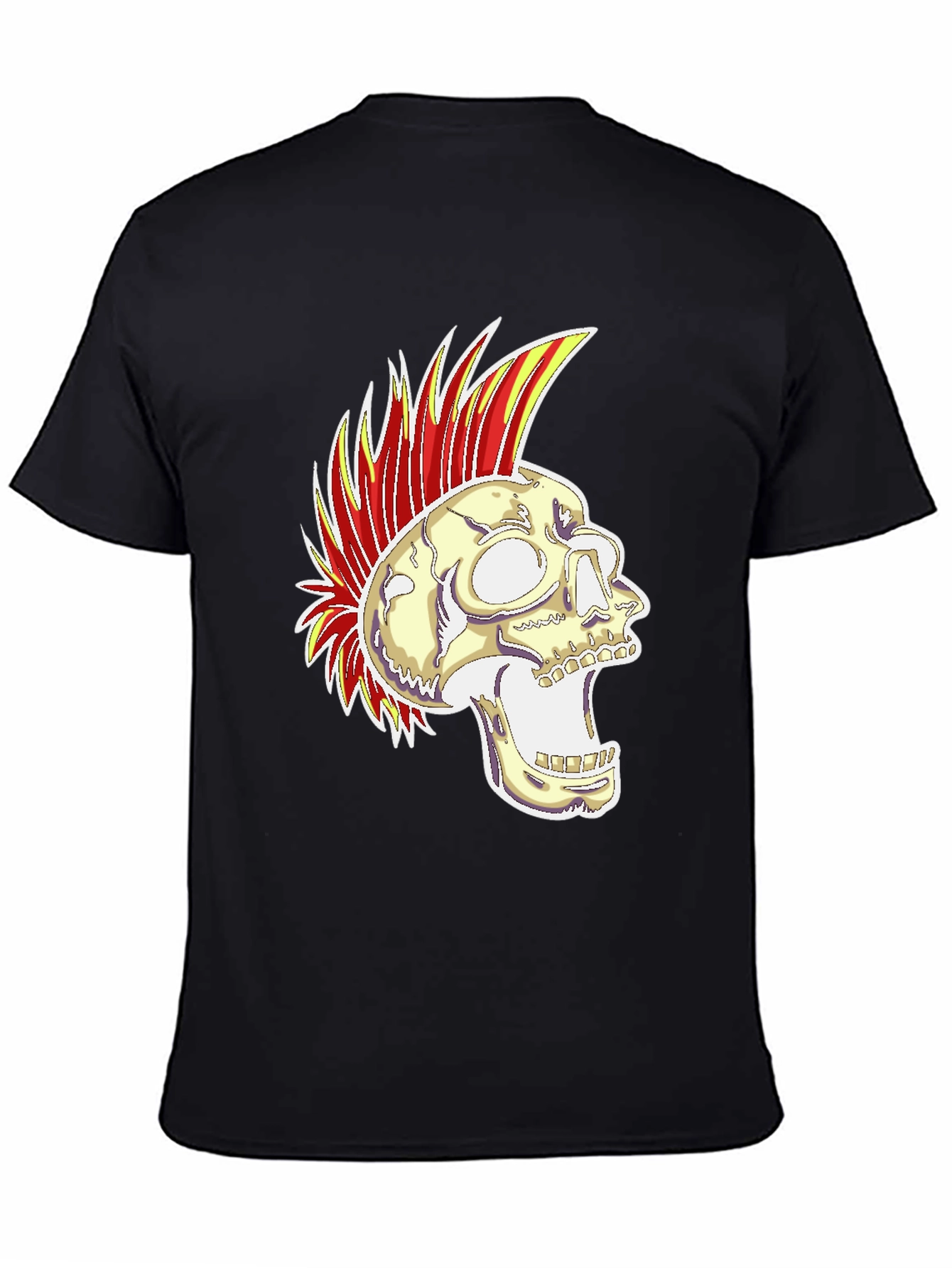 Camiseta Negra con Calavera Punk Rock