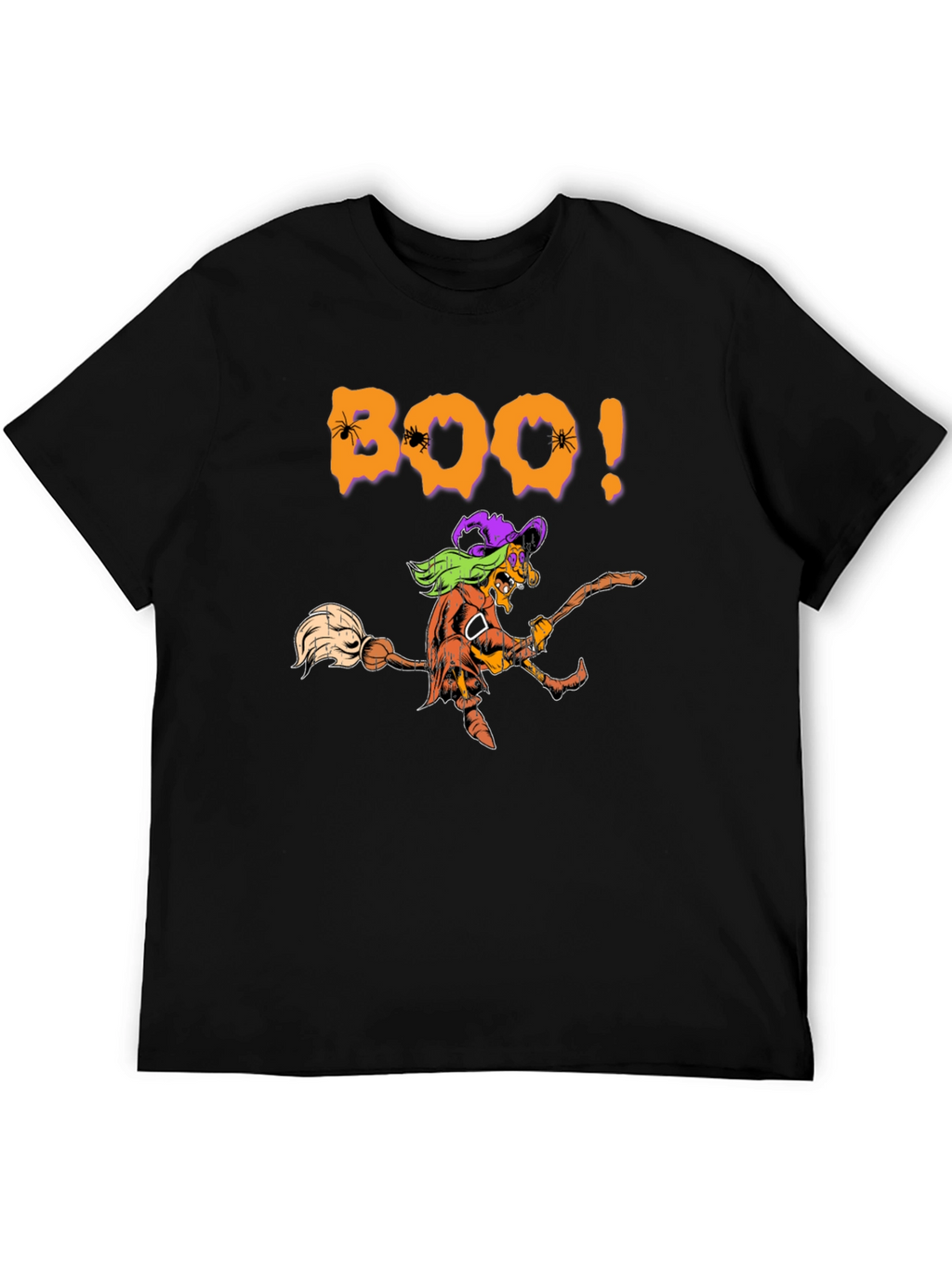 Camiseta Negra Boo! Bruja Halloween