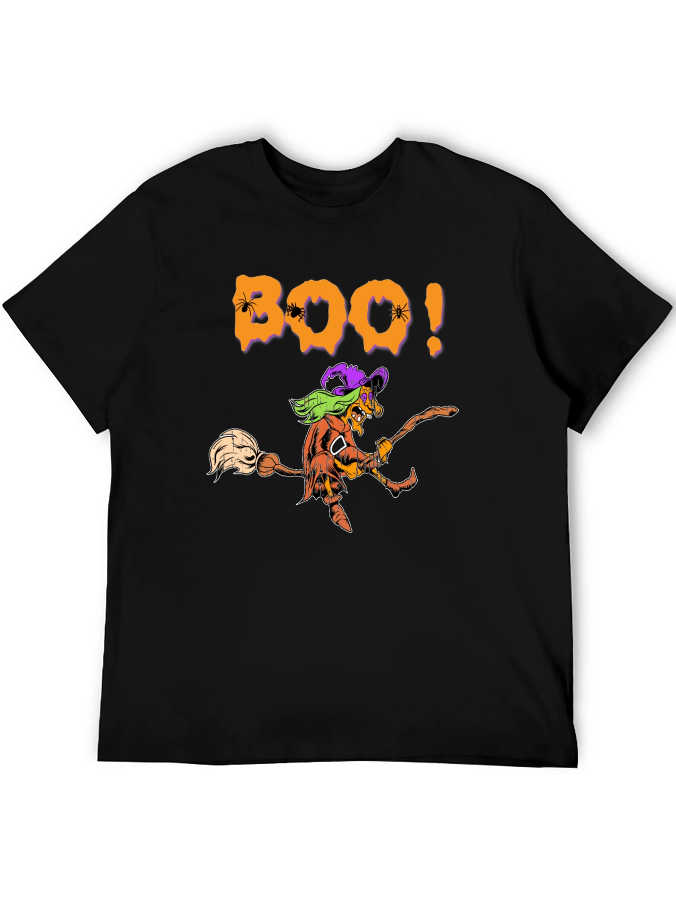 Camiseta Negra Boo! Bruja Halloween